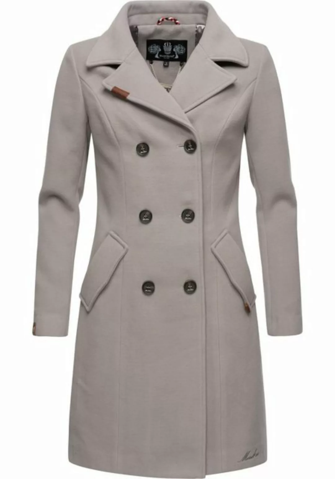 Marikoo Wintermantel Nanakoo edler Damen Trenchcoat in Wollmantel-Optik günstig online kaufen