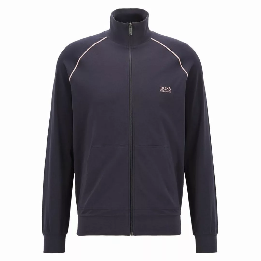 HUGO BOSS Herren Sweat-Jacke - Reißverschluss, Loungewear Navy M günstig online kaufen