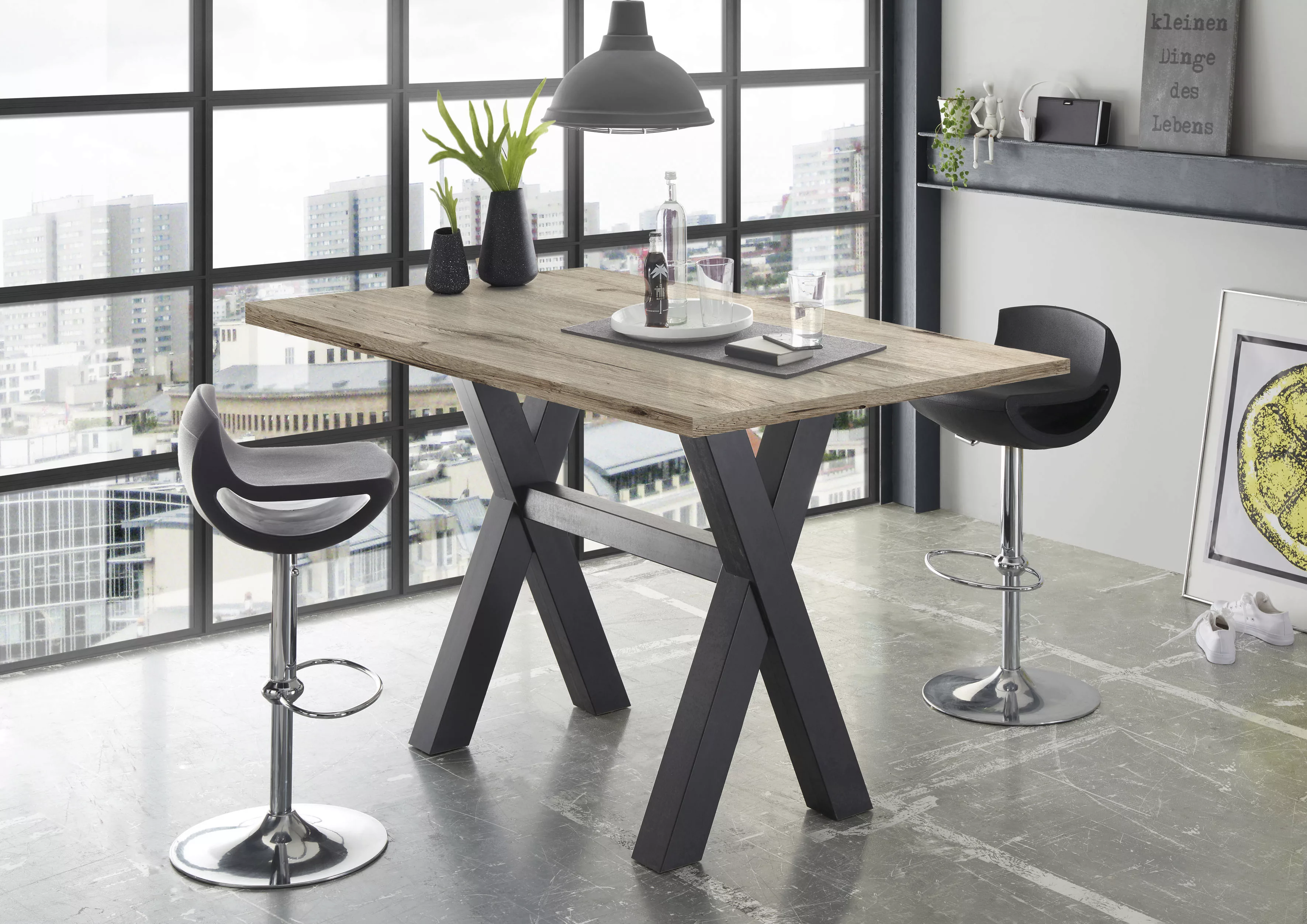 Mäusbacher Bartisch, Gestell in X-Form (Breite 120, 140 oder 160 cm) günstig online kaufen