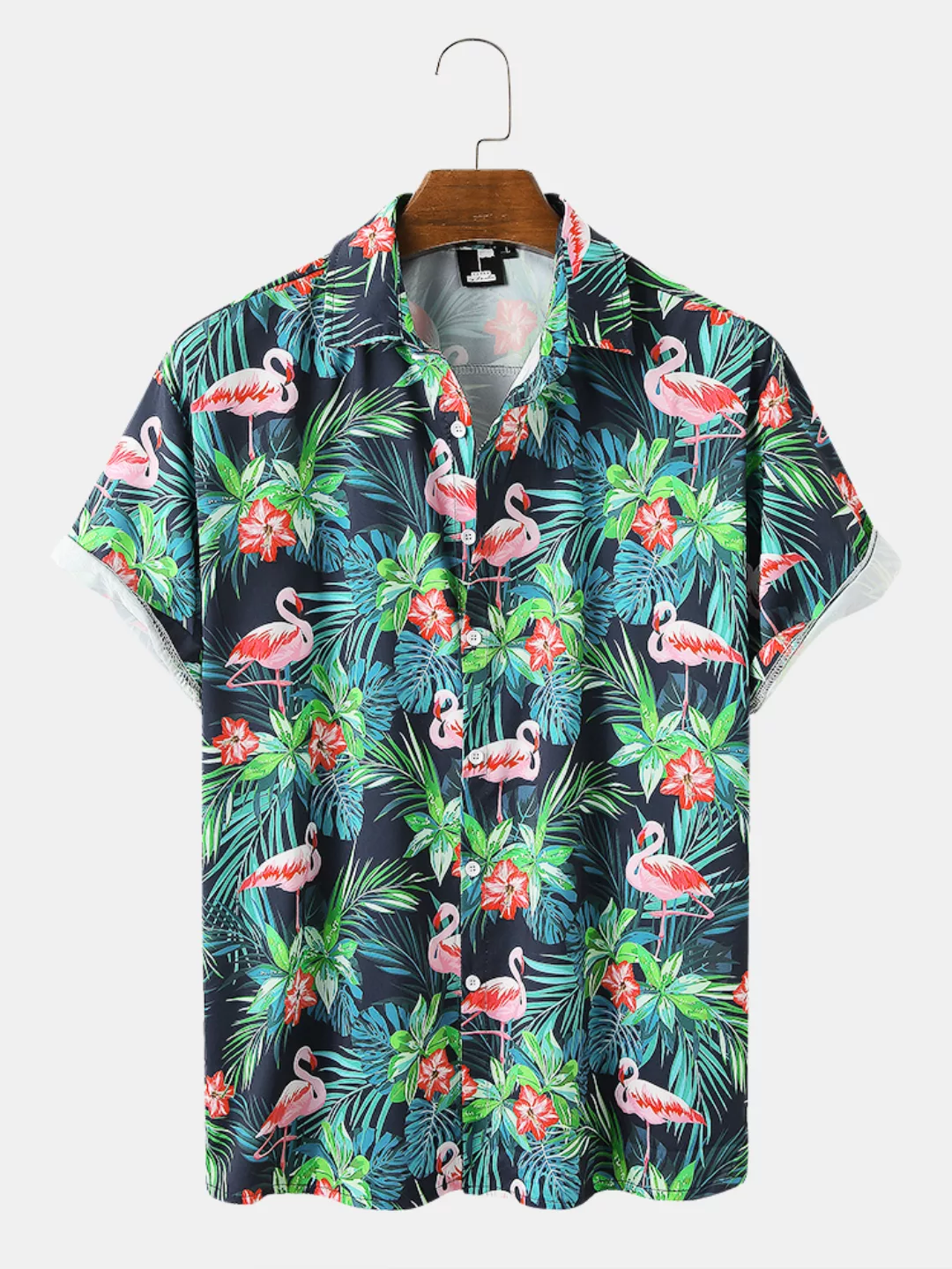 Männer Flamingo Print Beach Quick Dry Shirt günstig online kaufen