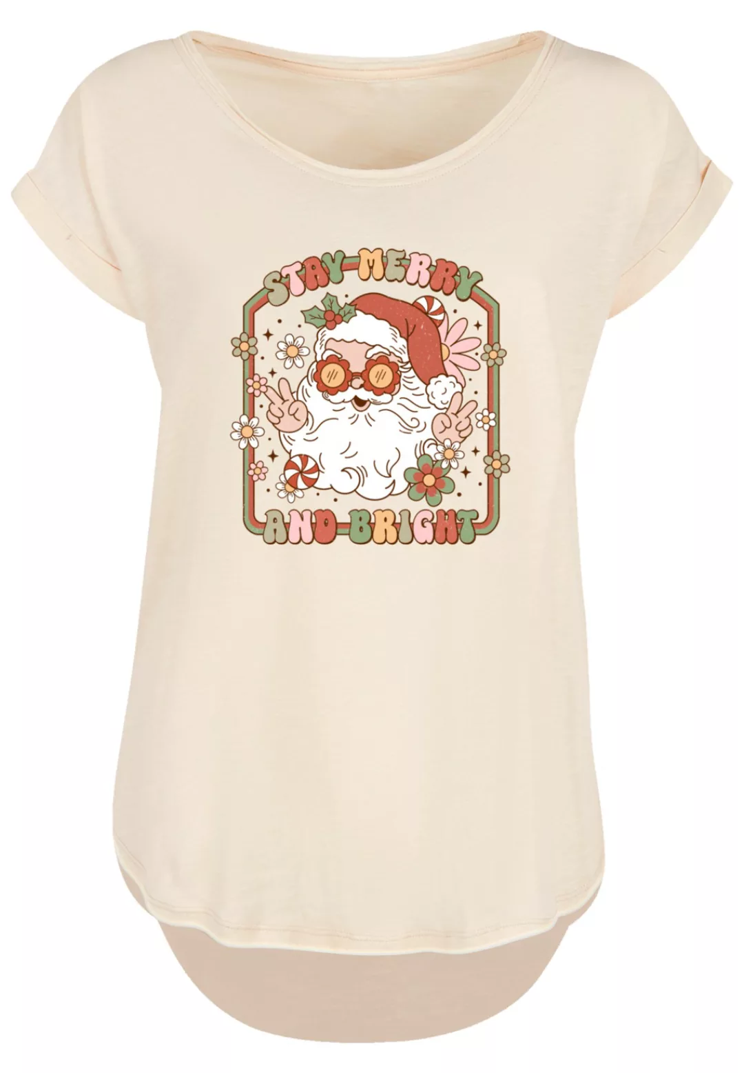 F4NT4STIC T-Shirt "Stay Merry And Bright Hippie Santa", Premium Qualität, W günstig online kaufen