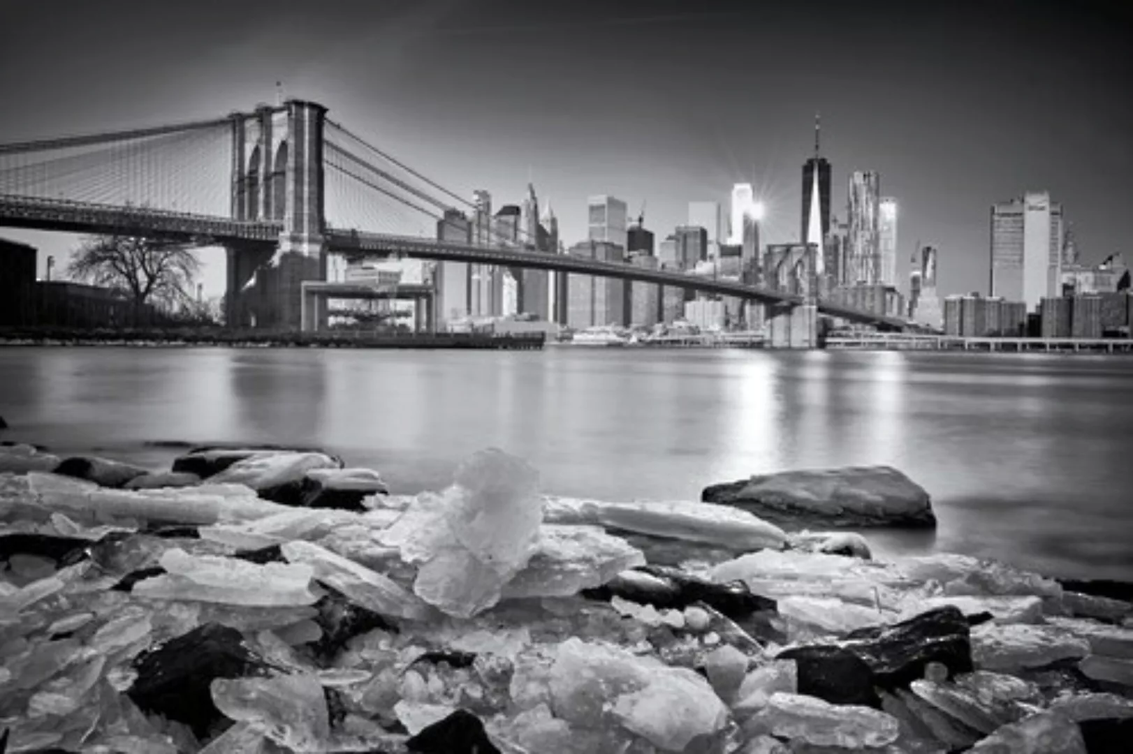 Papermoon Fototapete »Photo-Art MARTIN FROYDA, NEW YORK - BROOKLYN BRIDGE« günstig online kaufen