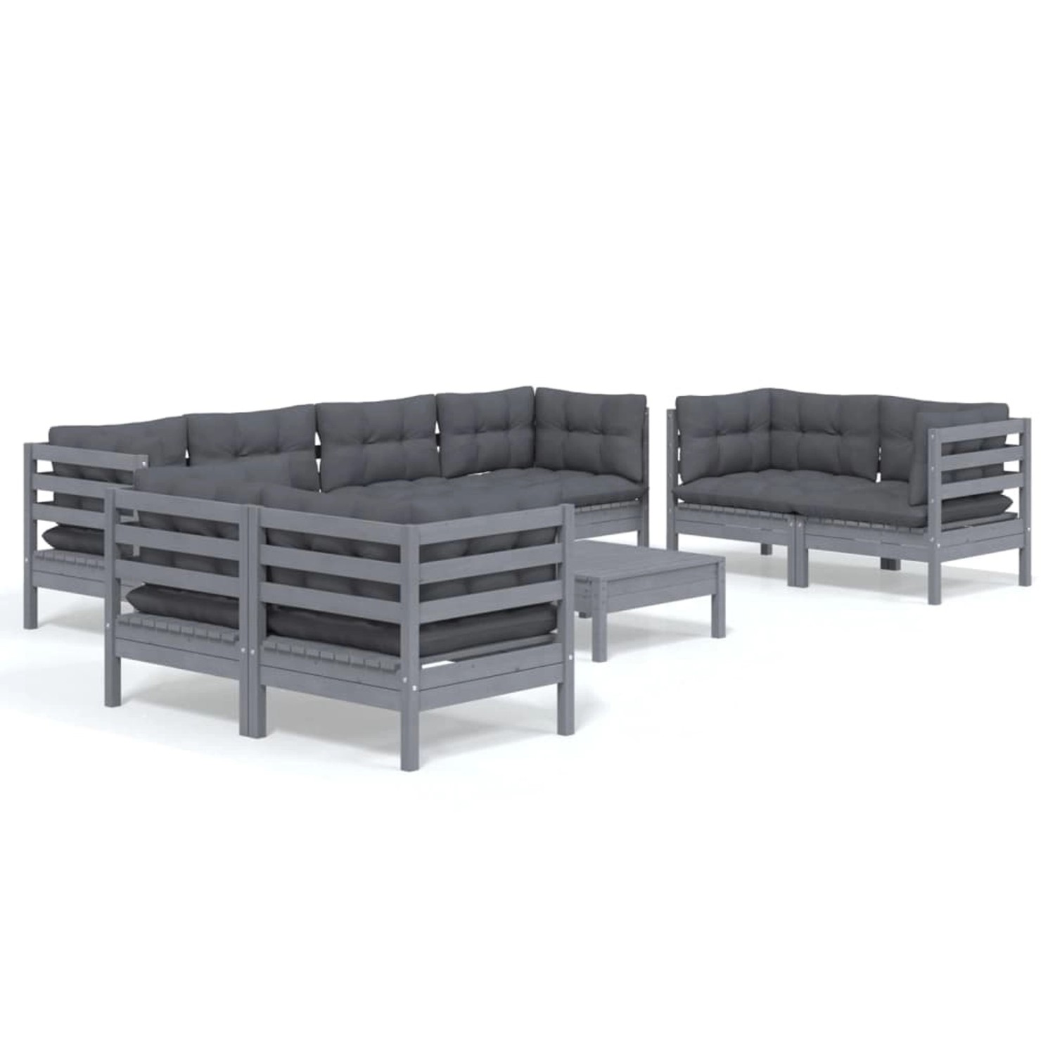 vidaXL 9-tlg Garten-Lounge-Set mit Kissen Kiefer Massivholz Modell 106 günstig online kaufen