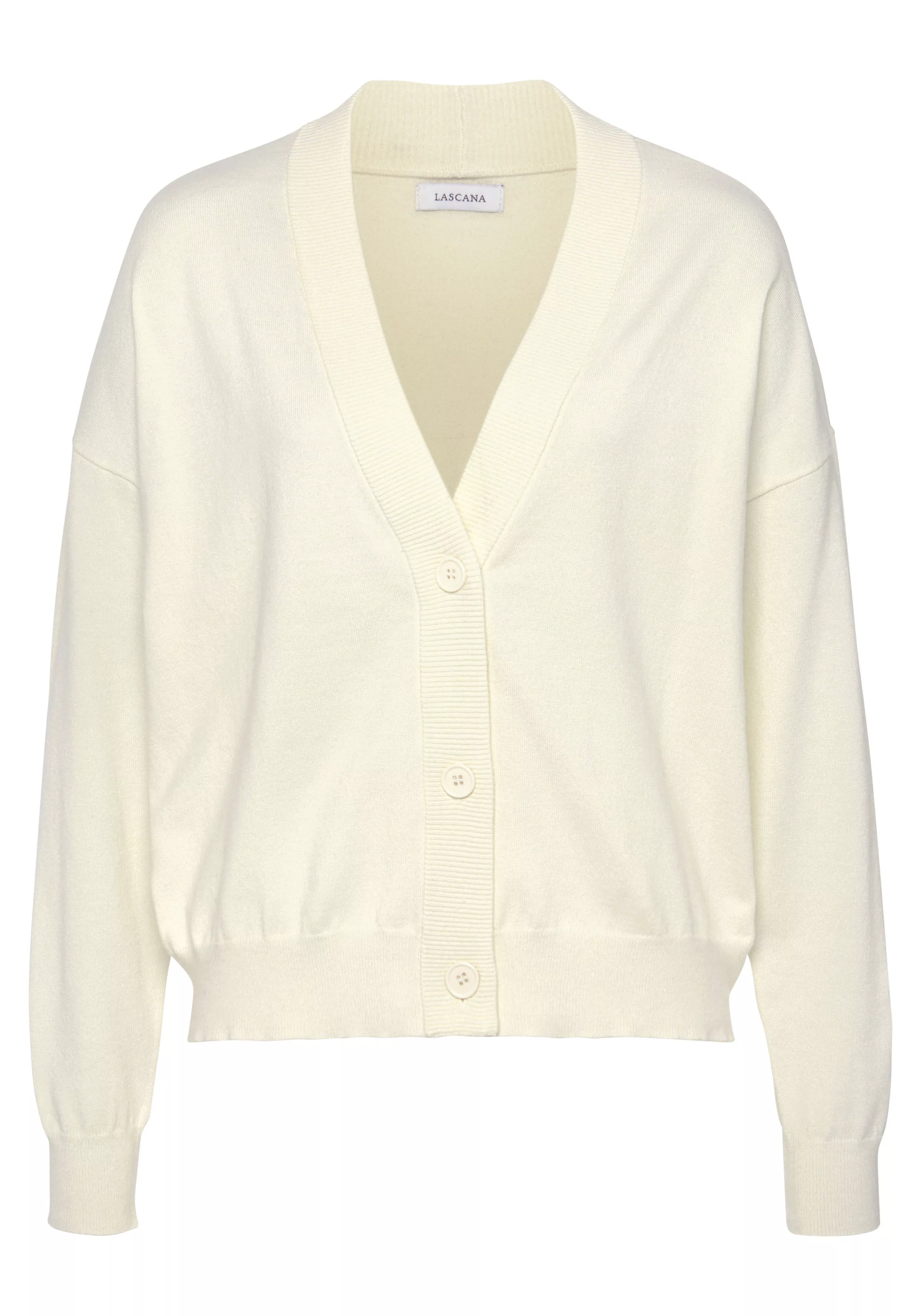 LASCANA Strickjacke, in kurzer Form, Loungewear günstig online kaufen
