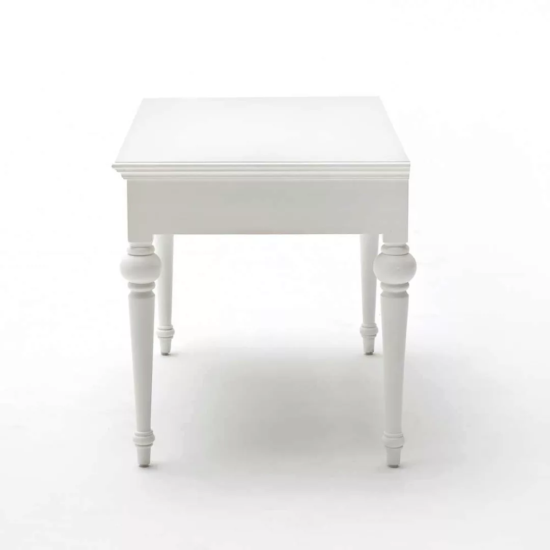 Holz Schreibtisch in Weiß Landhausstil günstig online kaufen