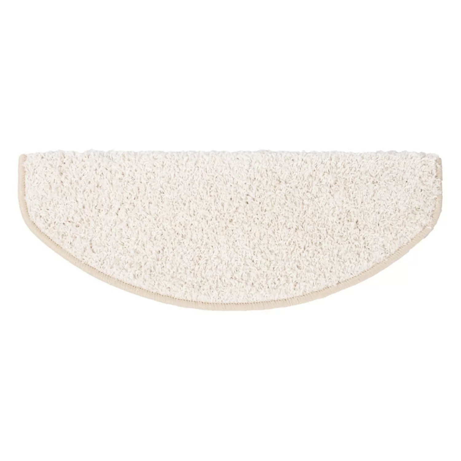 KARAT Shaggy Stufenmatte Barcelona Halbrund 23,5 x 65 cm Creme günstig online kaufen