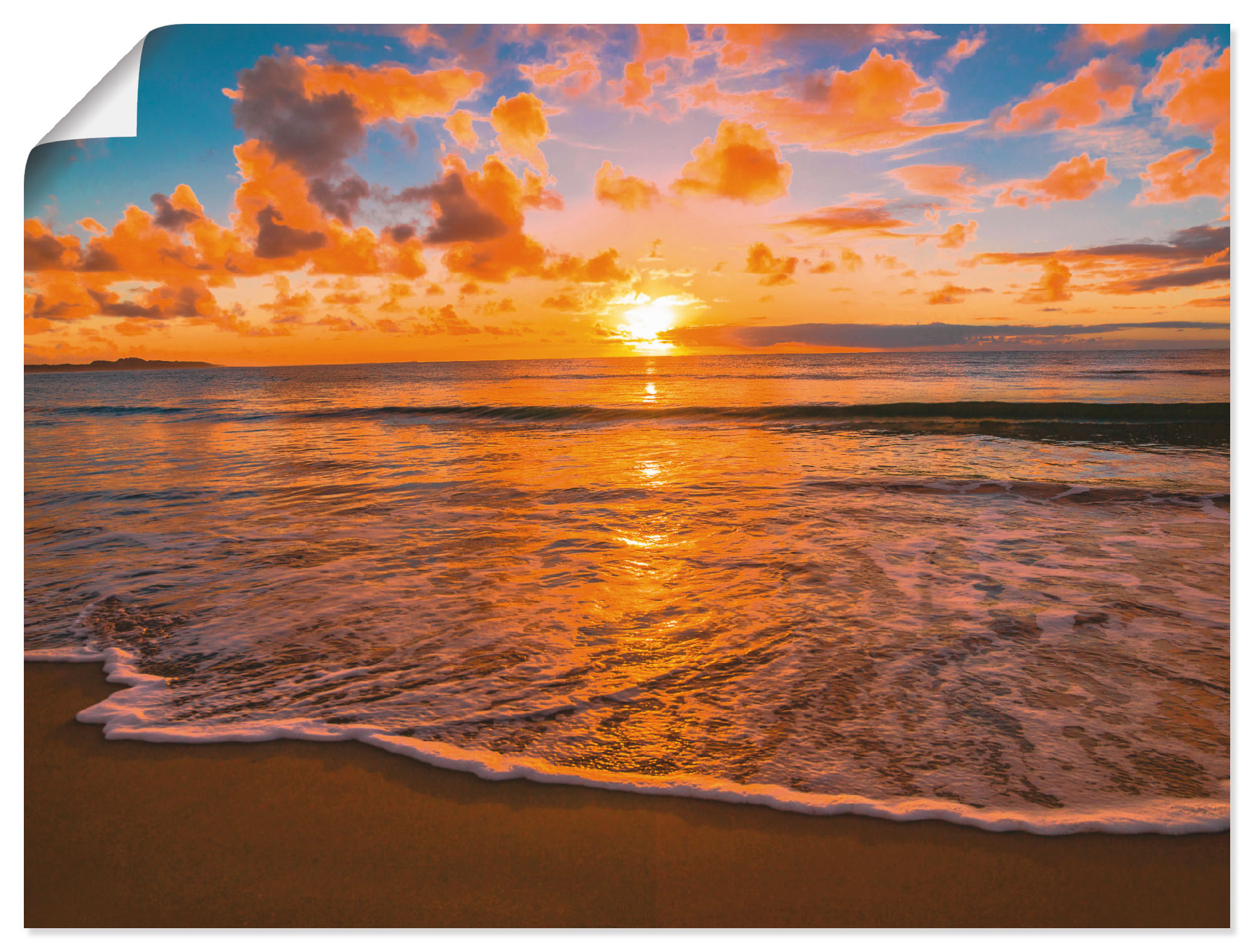 Artland Wandbild "Sonnenuntergang am Strand", Sonnenaufgang & -untergang, ( günstig online kaufen