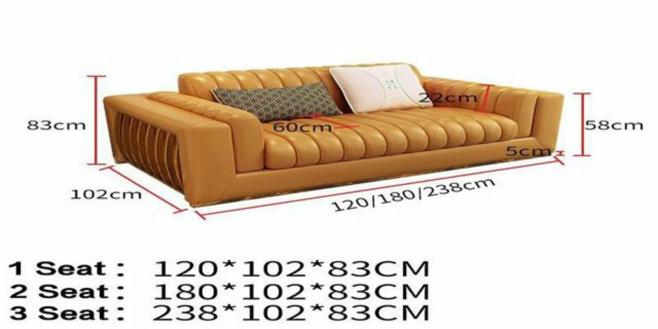 Xlmoebel Sofa Sofa Set mit modernem Design, Wohnlandschaft, Ledercouch 3-Si günstig online kaufen