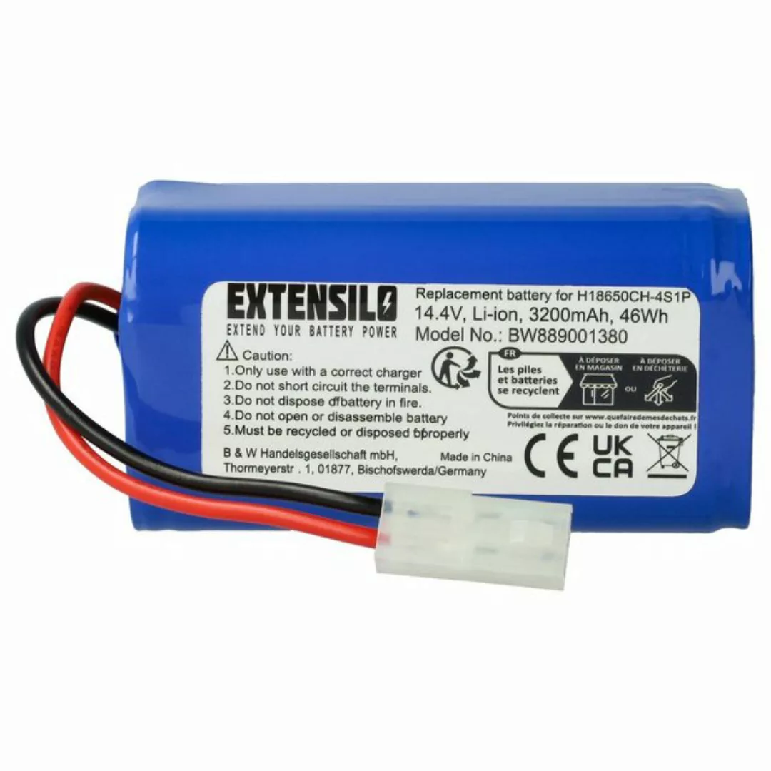 Extensilo kompatibel mit Phicomm X3 Staubsauger-Akku Li-Ion 3200 mAh (14,4 günstig online kaufen