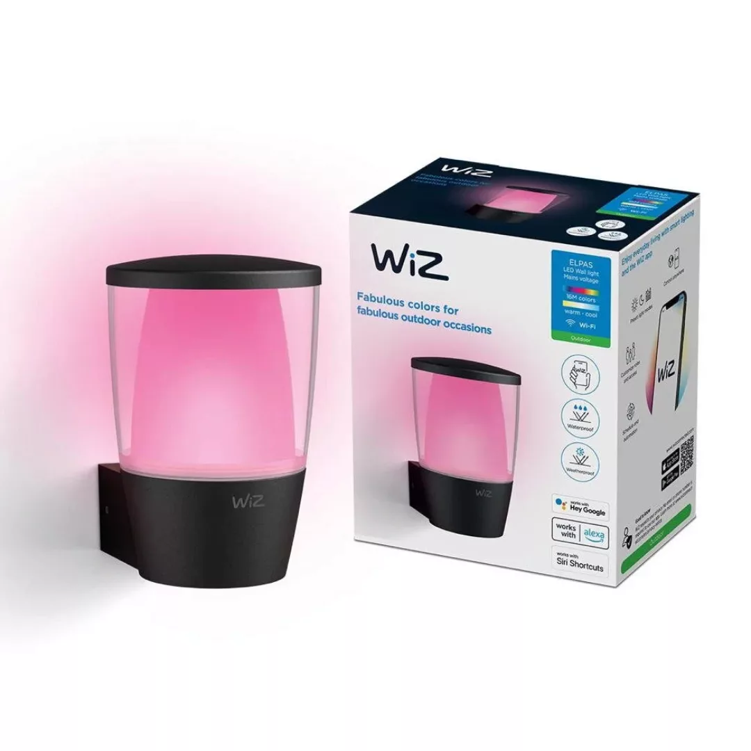 WiZ LED-Außenwandleuchte Elpas RGBW, schwarz günstig online kaufen