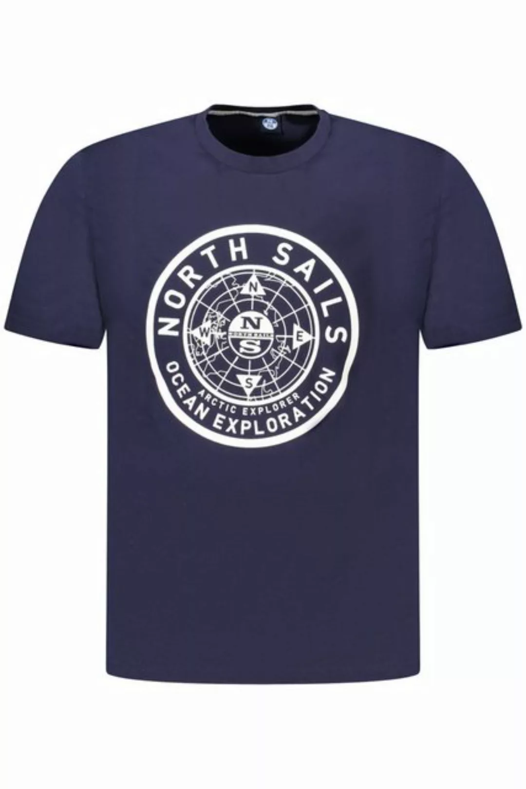 North Sails T-Shirt Herren Kurzarm T-Shirt Blau mit Rundhals und günstig online kaufen