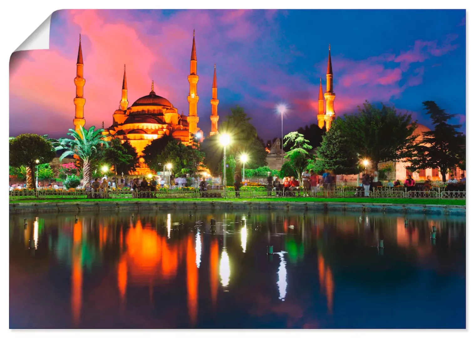 Artland Wandbild "Blaue Moschee in Istanbul - Türkei", Gebäude, (1 St.) günstig online kaufen