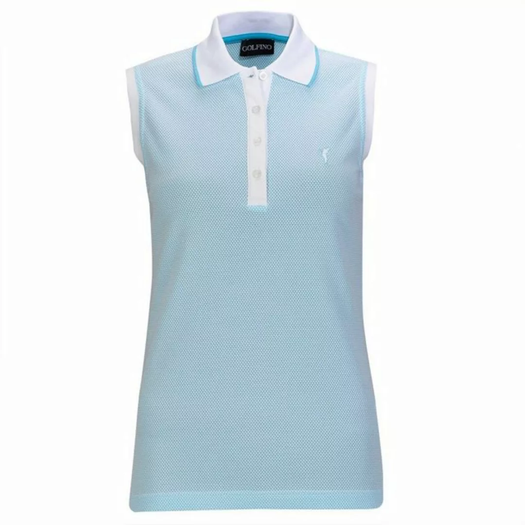 GOLFINO Poloshirt Golfino Ladies The Mercedes Sleeveless Polo Türkis günstig online kaufen