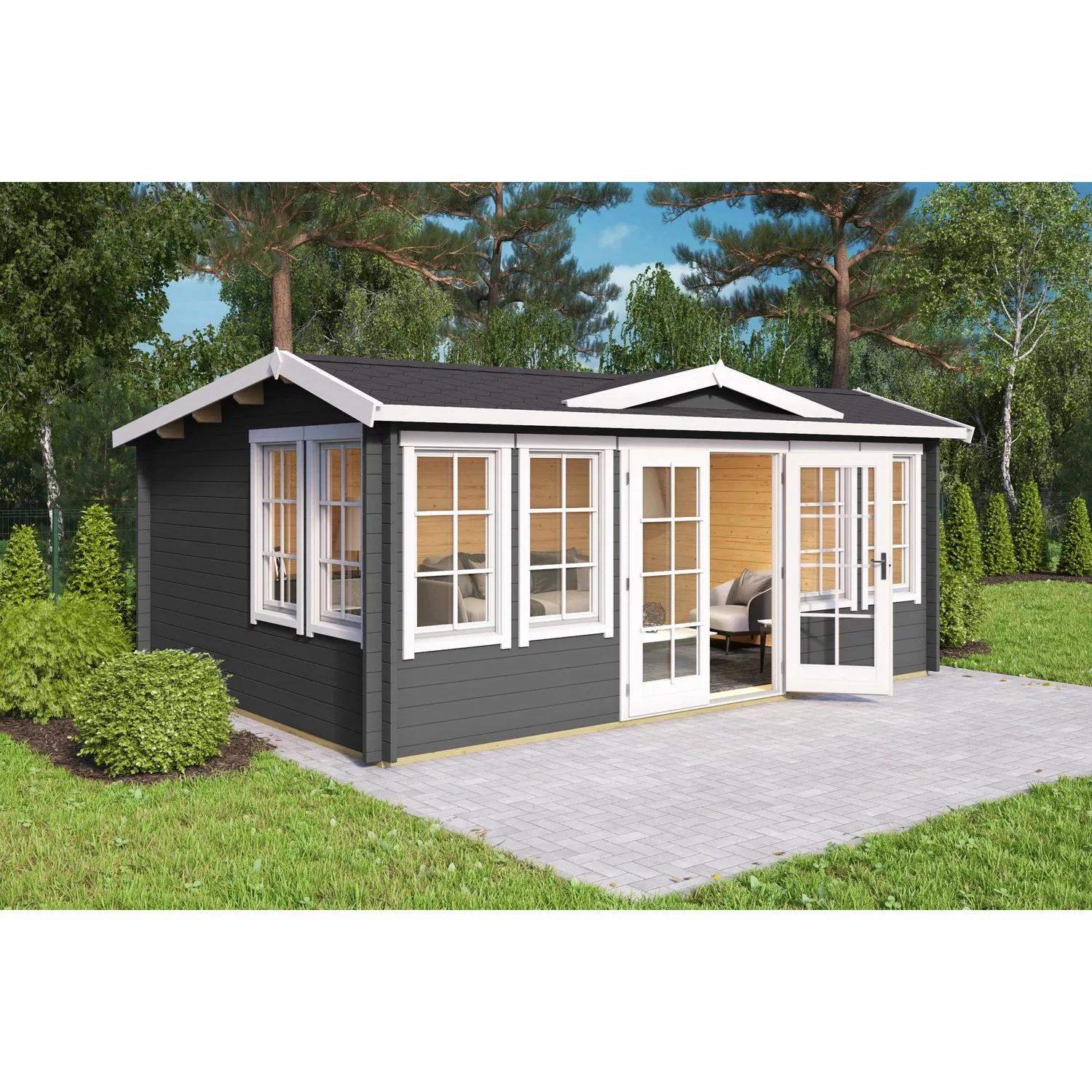 Lasita Maja Gartenhaus Balmoral 44 mm Schwedenrot 530 cm x 380 cm günstig online kaufen