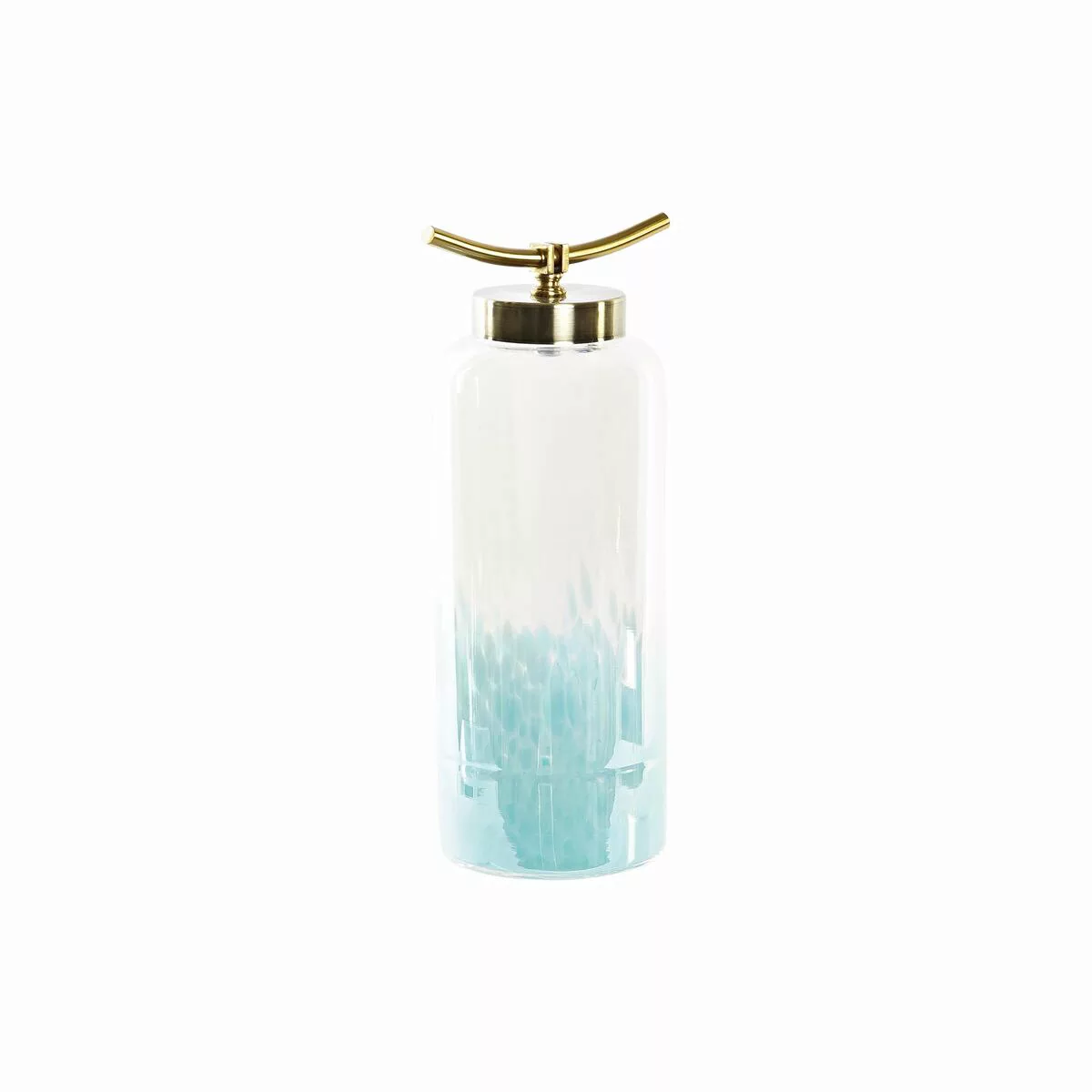 Vase Dkd Home Decor Kristall Blau Golden Metall Mediterraner (19 X 15 X 41 günstig online kaufen