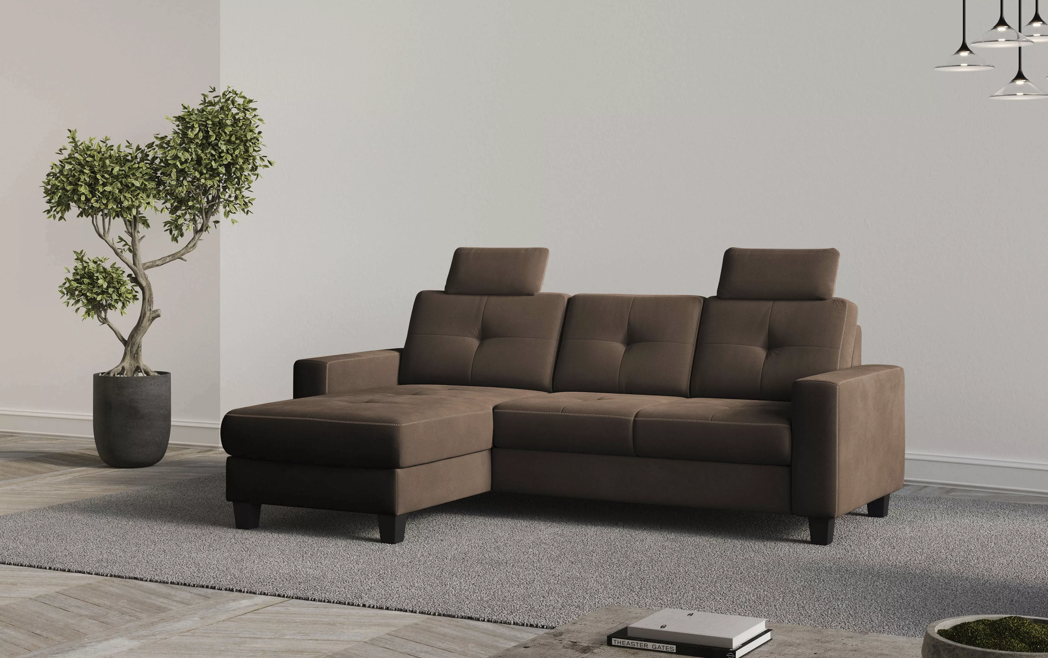Places of Style Ecksofa "Varese", wahlweise mit Bettfunktion und Bettkasten günstig online kaufen