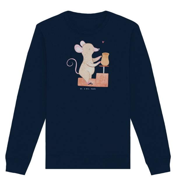 Mr. & Mrs. Panda Longpullover Größe XXL Maus Töpfern - French Navy - Gesche günstig online kaufen