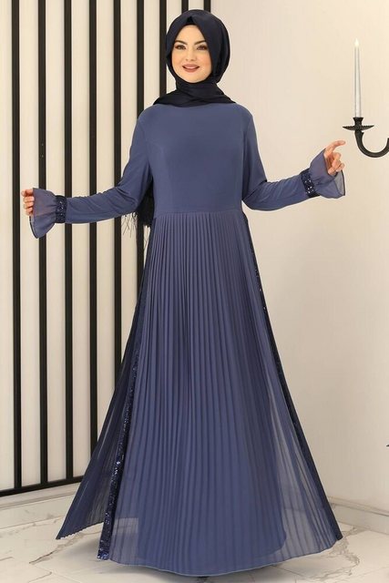 Modavitrini Maxikleid Damen Hijab Abendkleid mit Pailletten Modest Abiye Ab günstig online kaufen