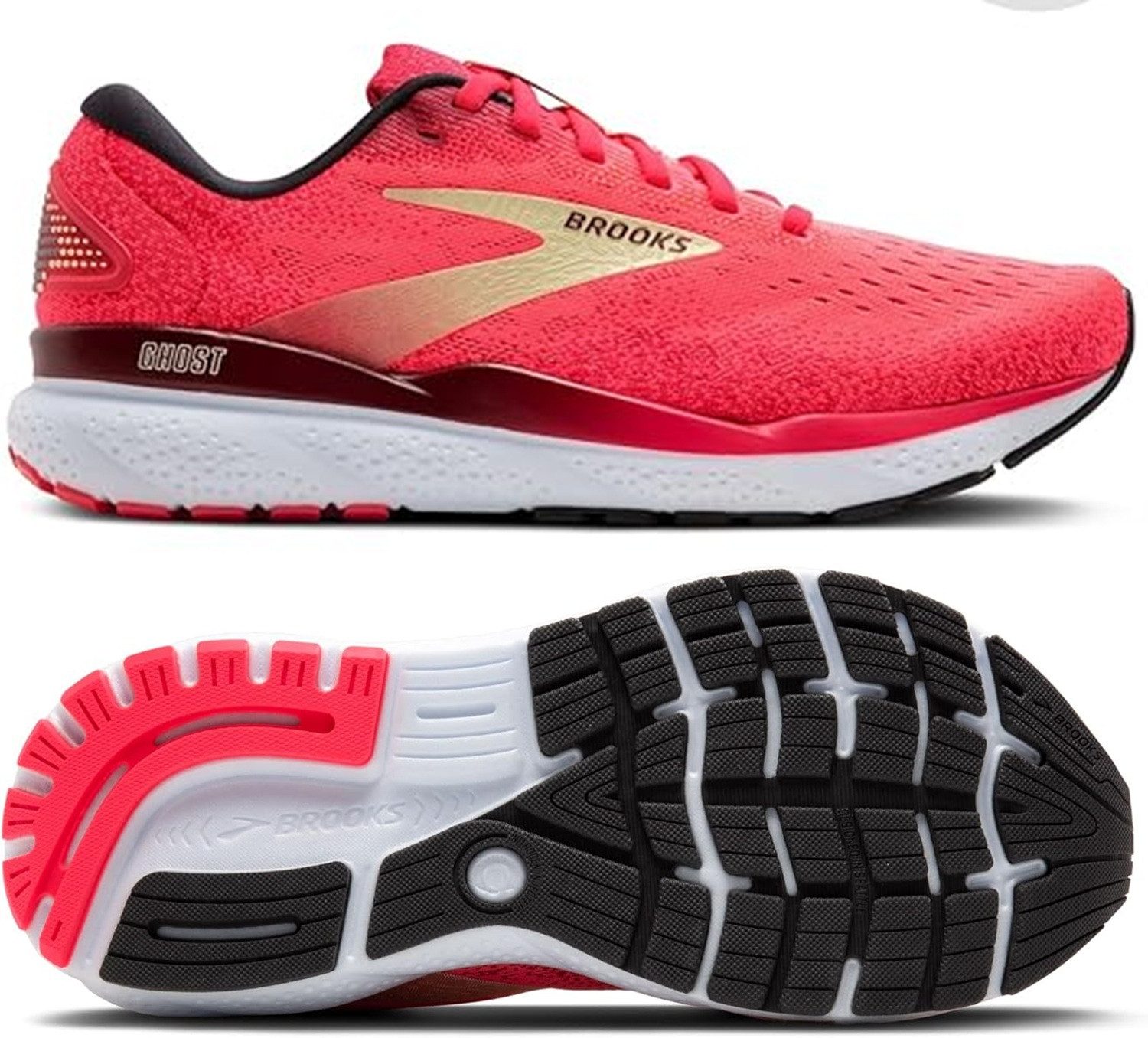 Brooks Ghost 16 BLACK/PINK/YELLOW Laufschuh günstig online kaufen