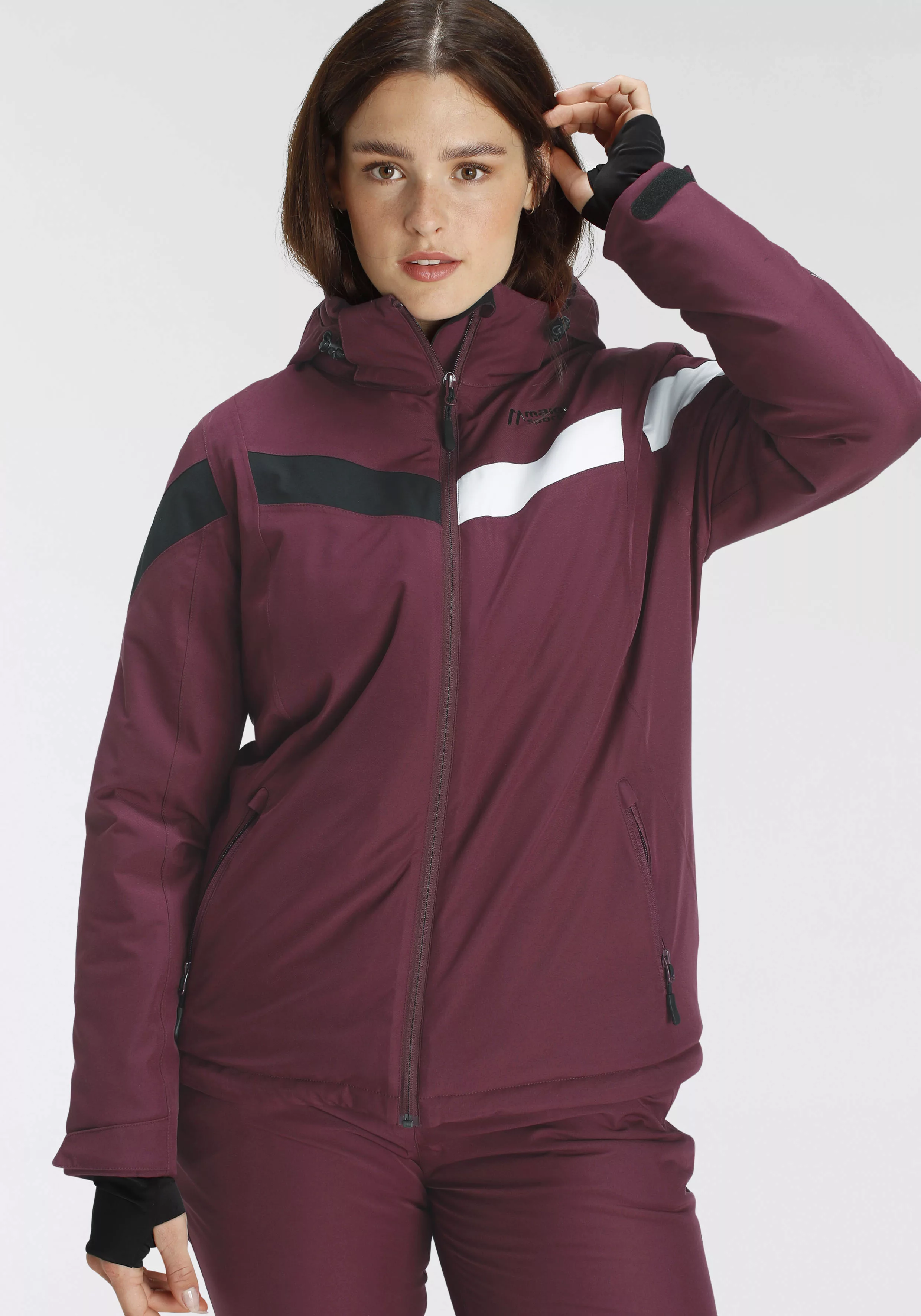 Maier Sports Skijacke "Ski Jacke wattiert Damen", mit Kapuze, Wasser & wind günstig online kaufen