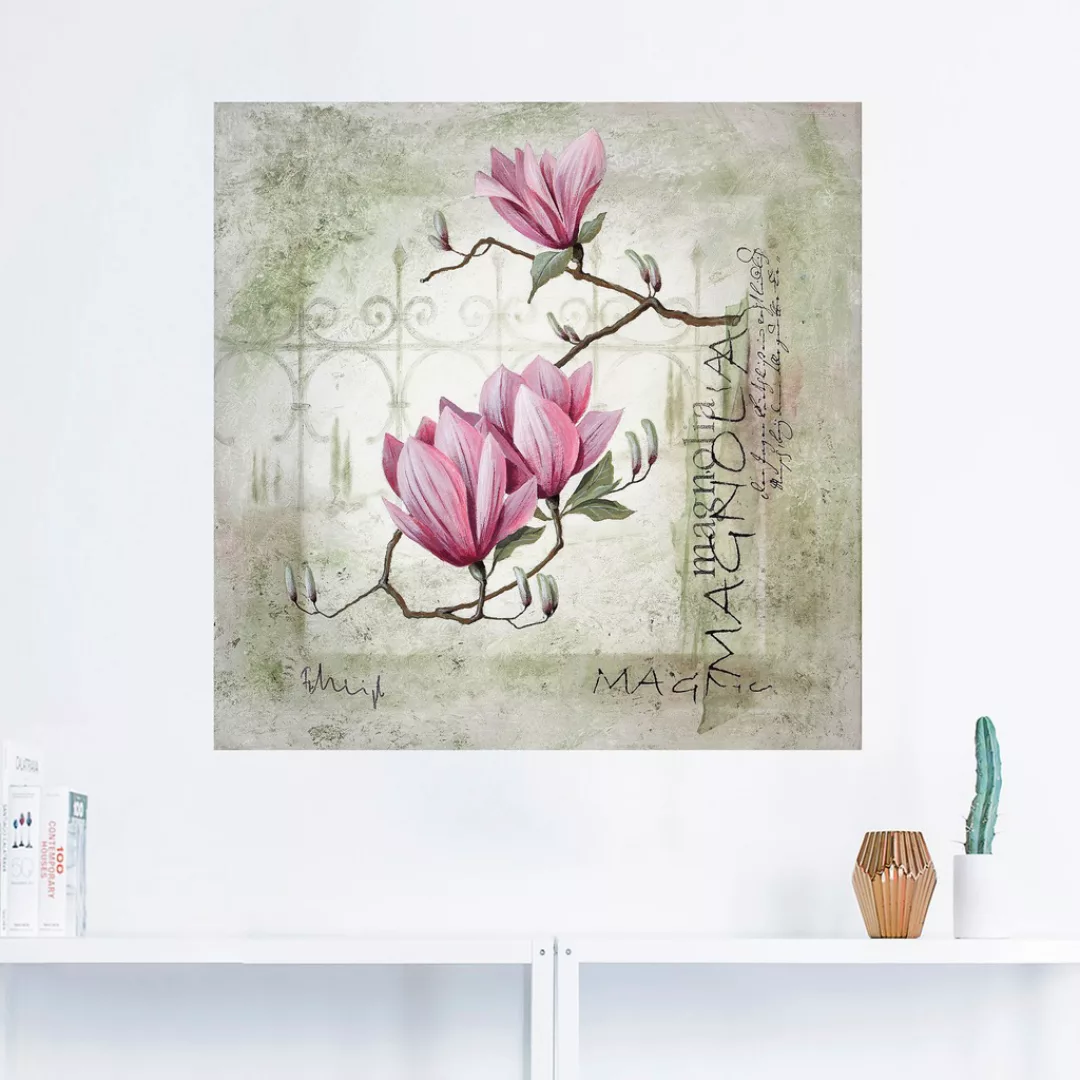 Artland Wandbild "Pinke Magnolie", Blumen, (1 St.), als Leinwandbild, Poste günstig online kaufen