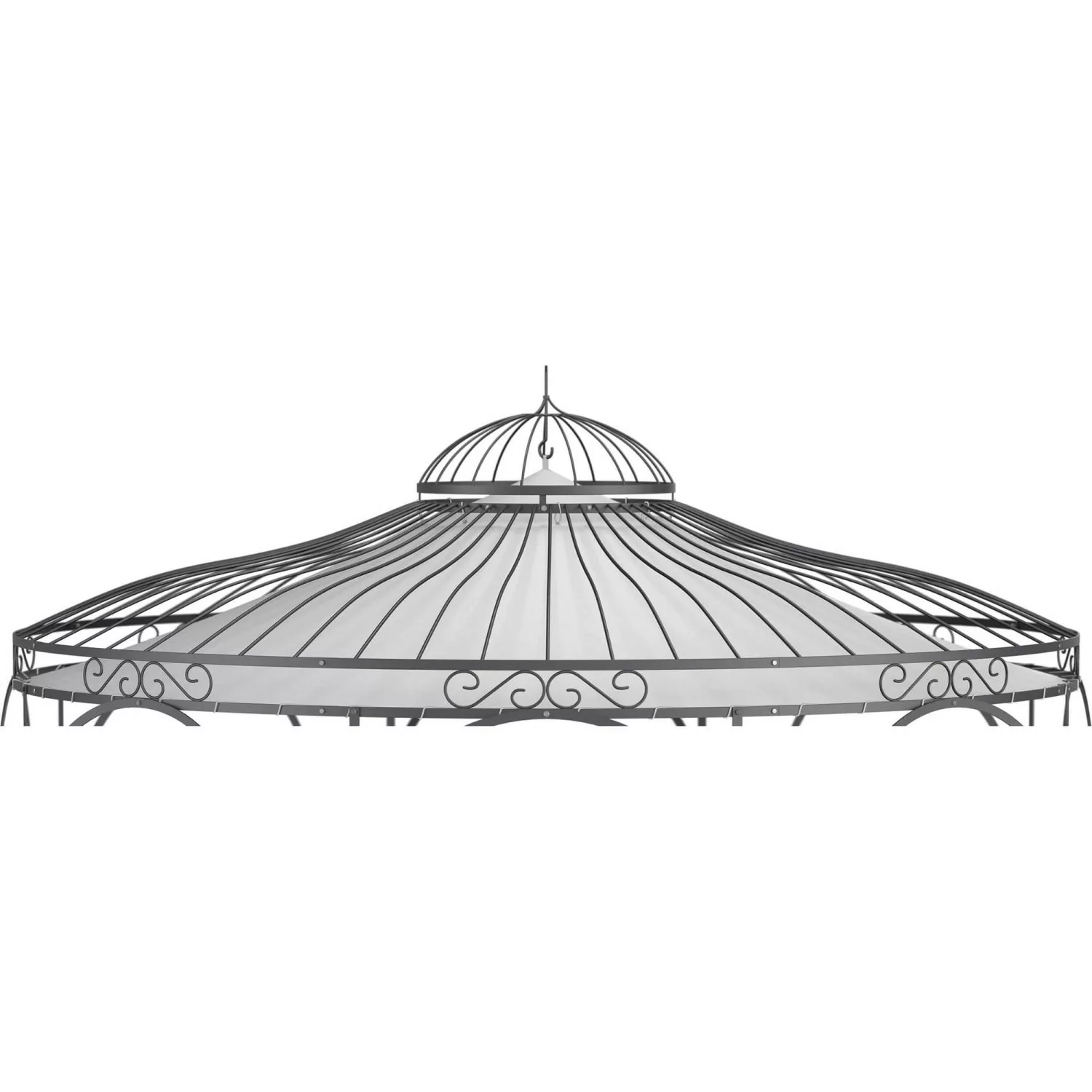 Eleo Sonnensegel Florenz Ø 370 cm für Pavillon Florenz Lichtgrau günstig online kaufen