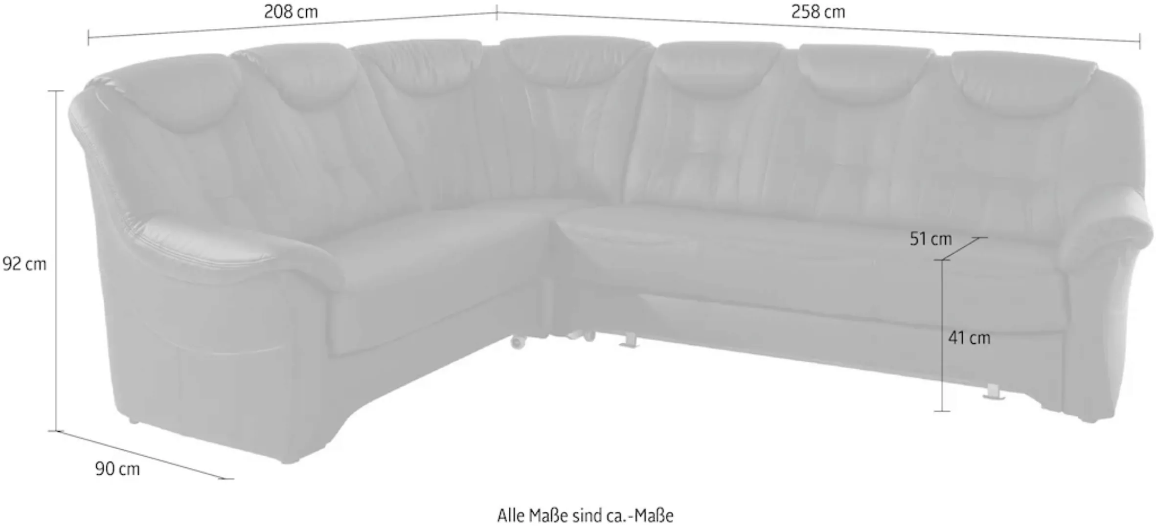 exxpo - sofa fashion Ecksofa »Isabel, klassisch moderne hohe Rückenlehne fü günstig online kaufen