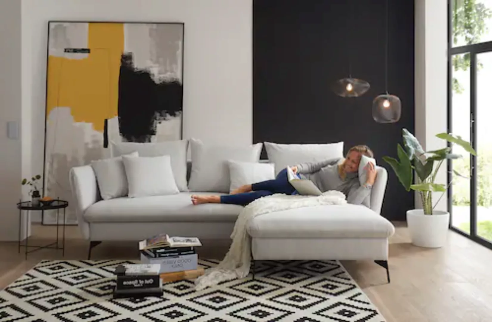 andas Ecksofa »LIVORNO,258 cm, L-Form,«, Schlaffunktion u. Bettkasten (139/ günstig online kaufen