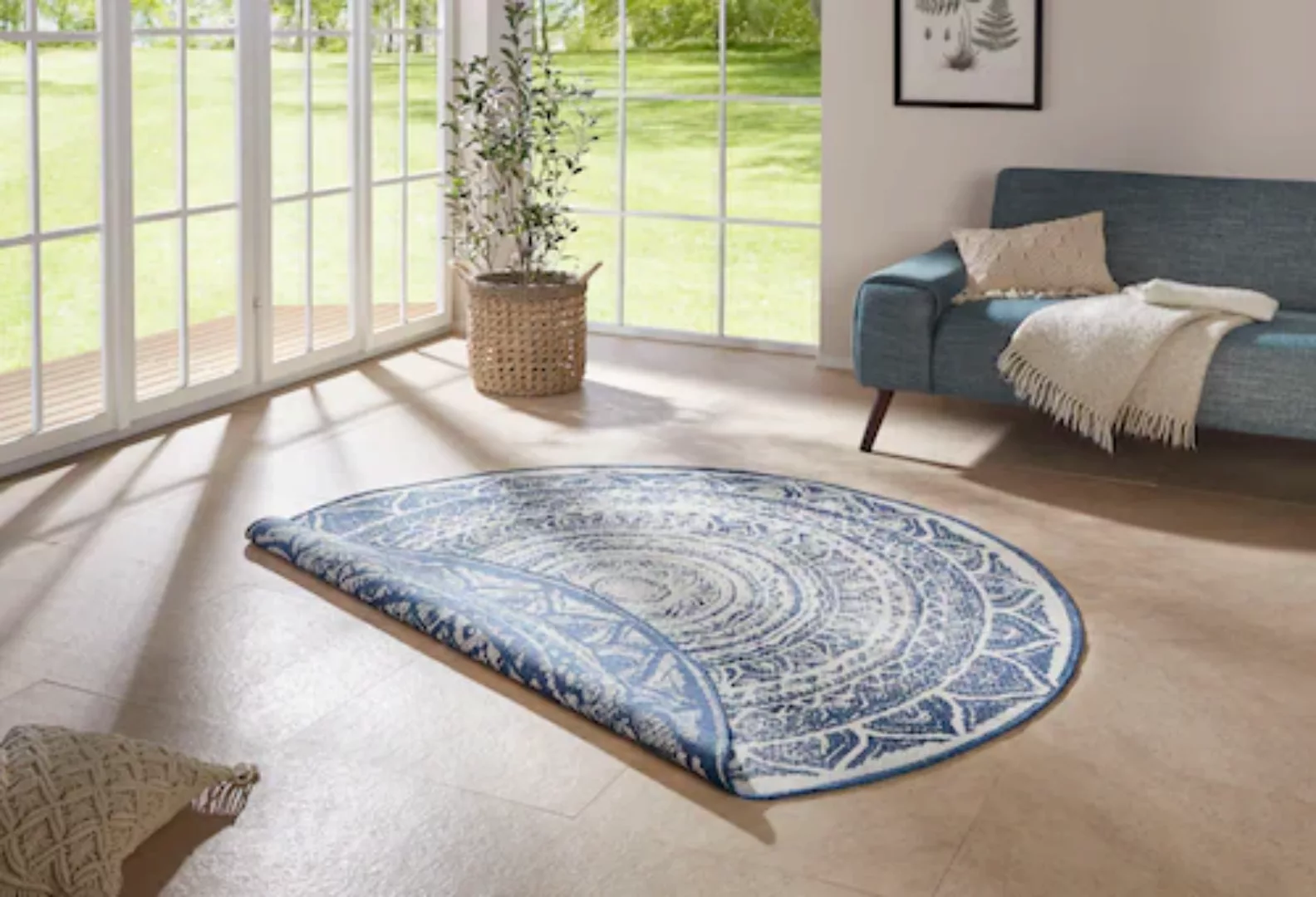 NORTHRUGS Teppich »Siruma«, rund, In- & Outdoor, Wendeteppich, Orientalisch günstig online kaufen