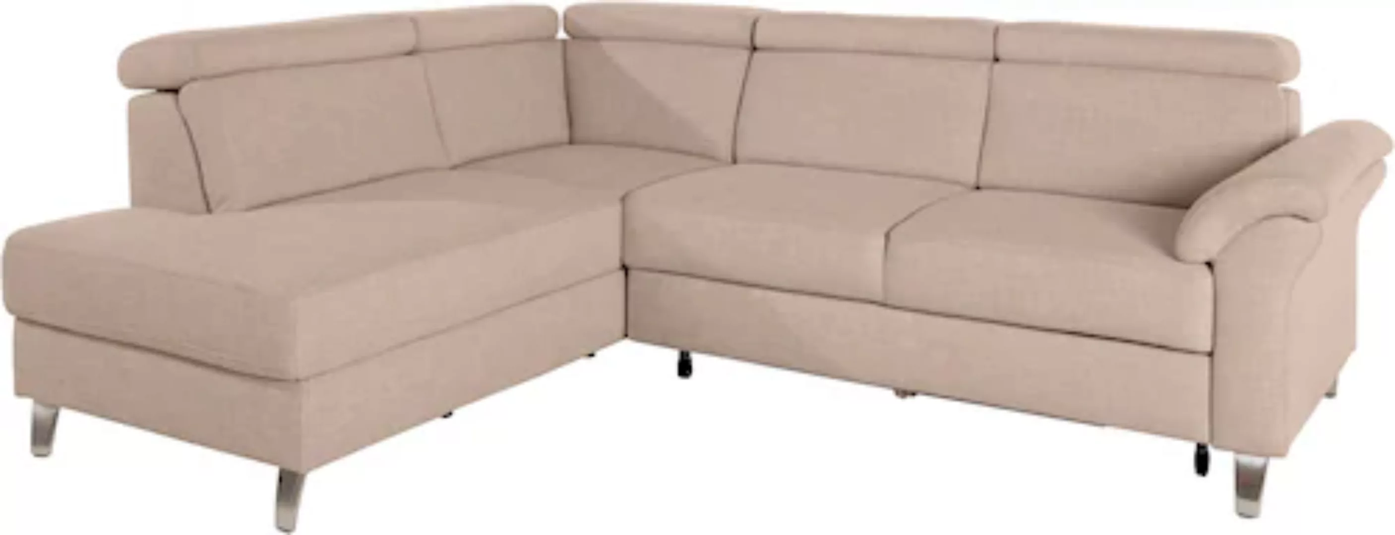sit&more Ecksofa, inklusive Kopfteilverstellung, wahlweise mit Bettfunktion günstig online kaufen