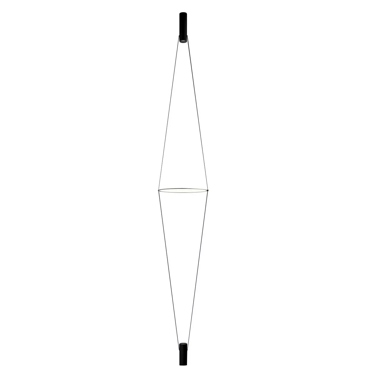 Martinelli Luce - Coassiale LED Deckenleuchte - schwarz/H x Ø 250x35cm/3000 günstig online kaufen