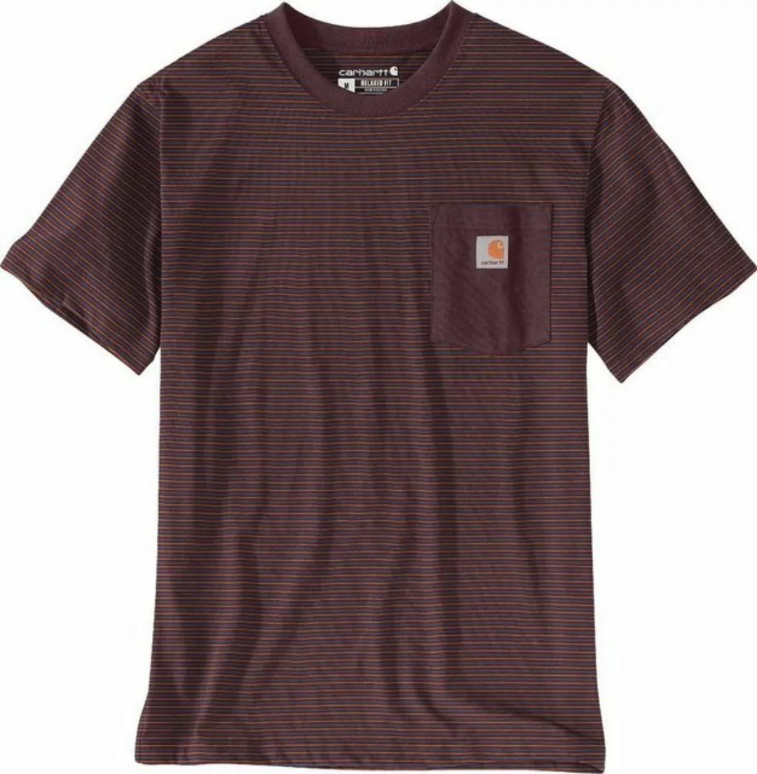 Carhartt T-Shirt Relaxed S/S Pocket Stripe T-Shirt Port S günstig online kaufen
