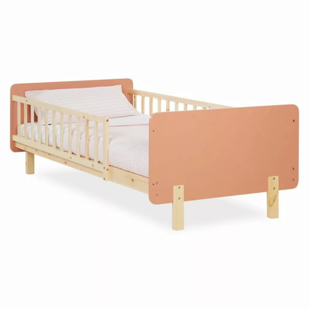 Homestyle4u Holzbett Kinderbett 90x200 cm Einzelbett Gitterbett mit Rausfal günstig online kaufen