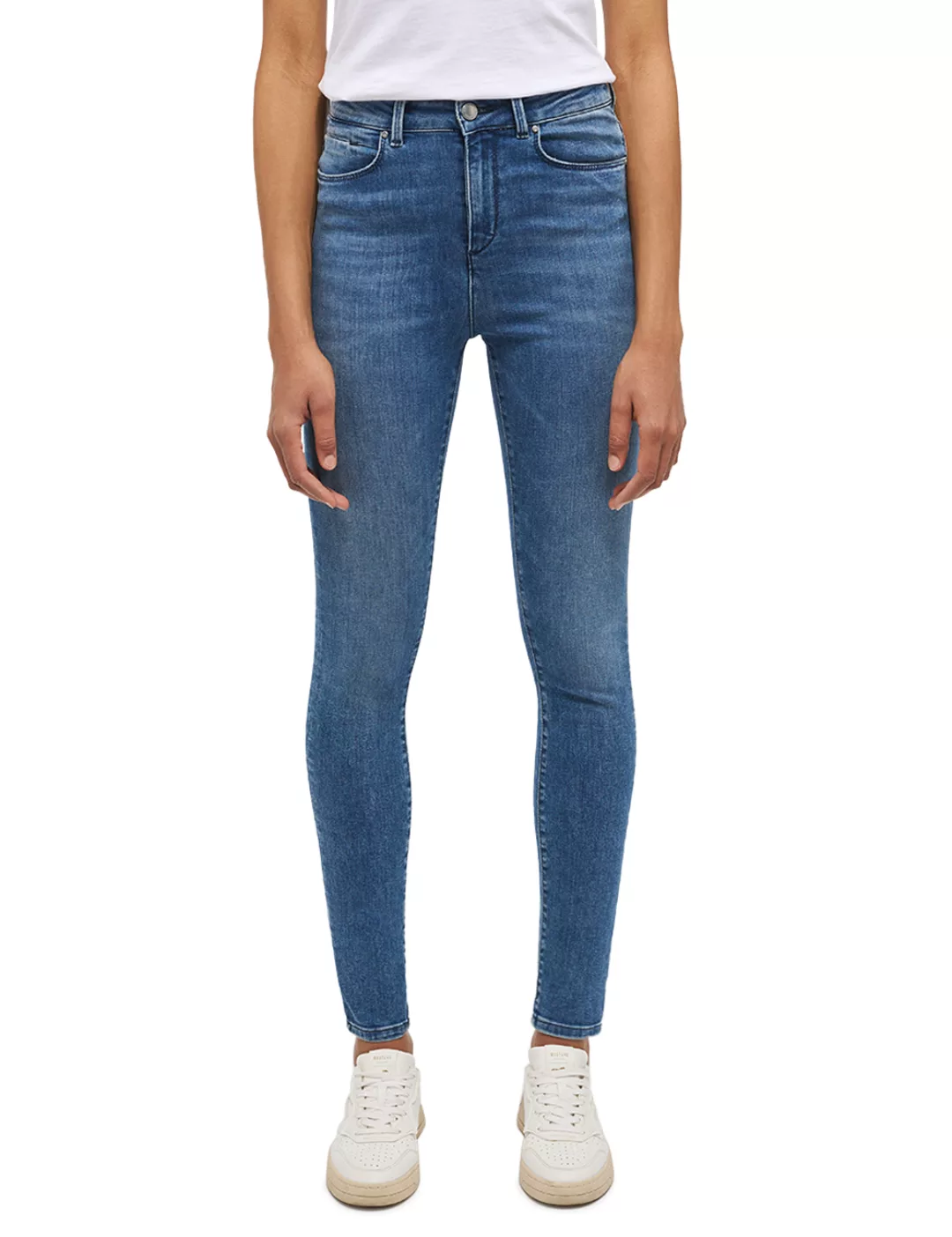 Mustang Damen Jeans GEORGIA Super Skinny Fit - Blau - Medium Blue Denim günstig online kaufen