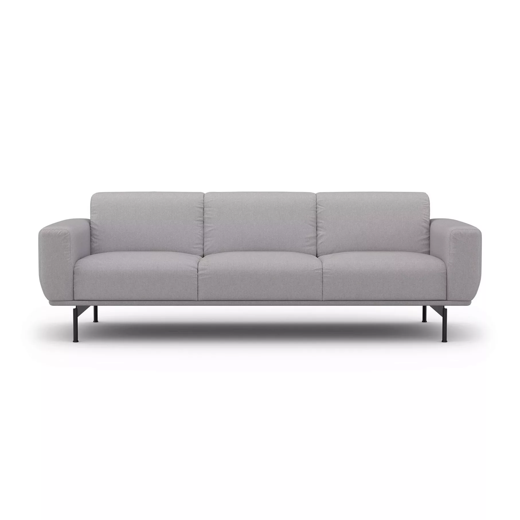 Sit with us - Air 3-Sitzer Sofa mit Kufengestell - steingrau/Stoff Modesto/ günstig online kaufen