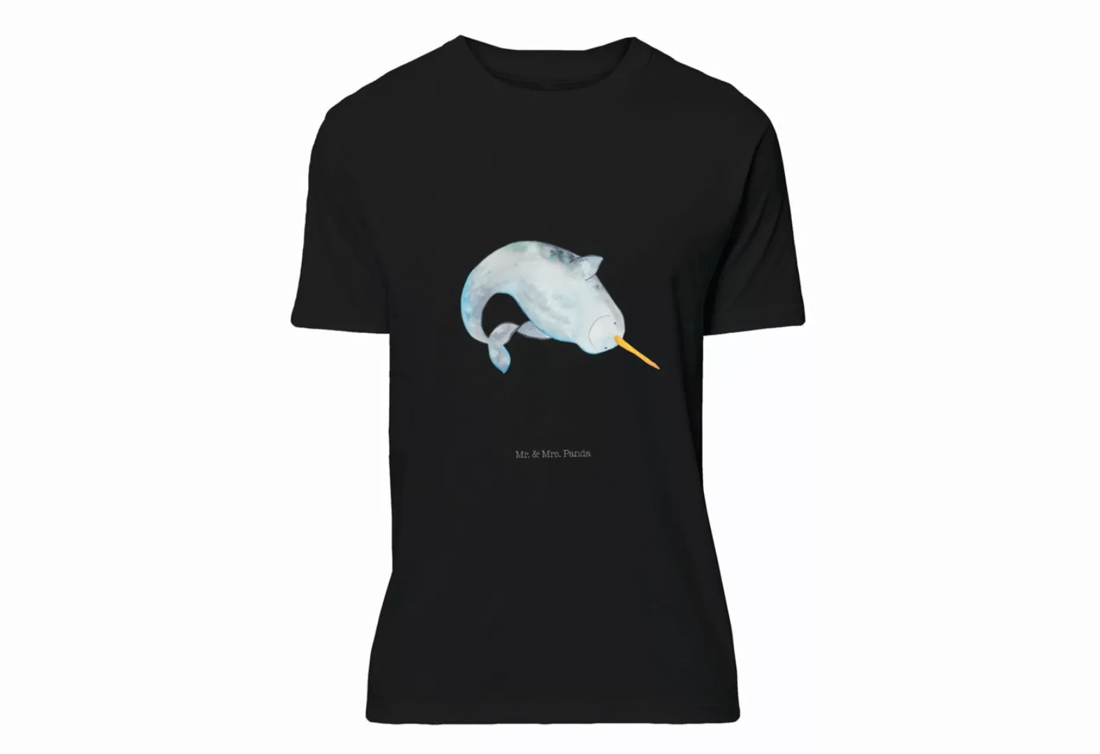 Mr. & Mrs. Panda T-Shirt Narwal - Schwarz - Geschenk, T-Shirt mit Spruch, H günstig online kaufen