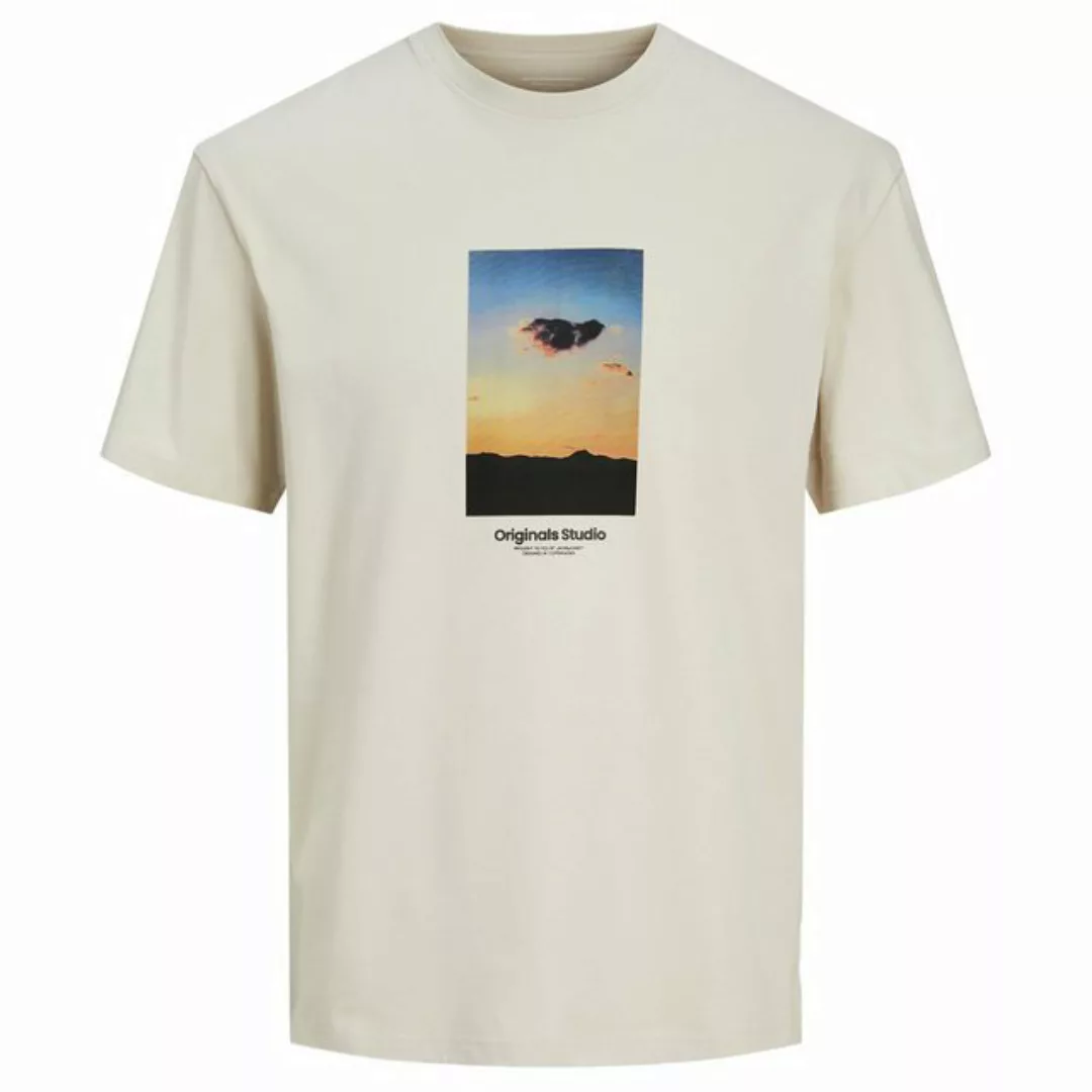 Jack & Jones Rundhalsshirt Jack&Jones XXL T-Shirt beige Fotoprint JORVESTER günstig online kaufen