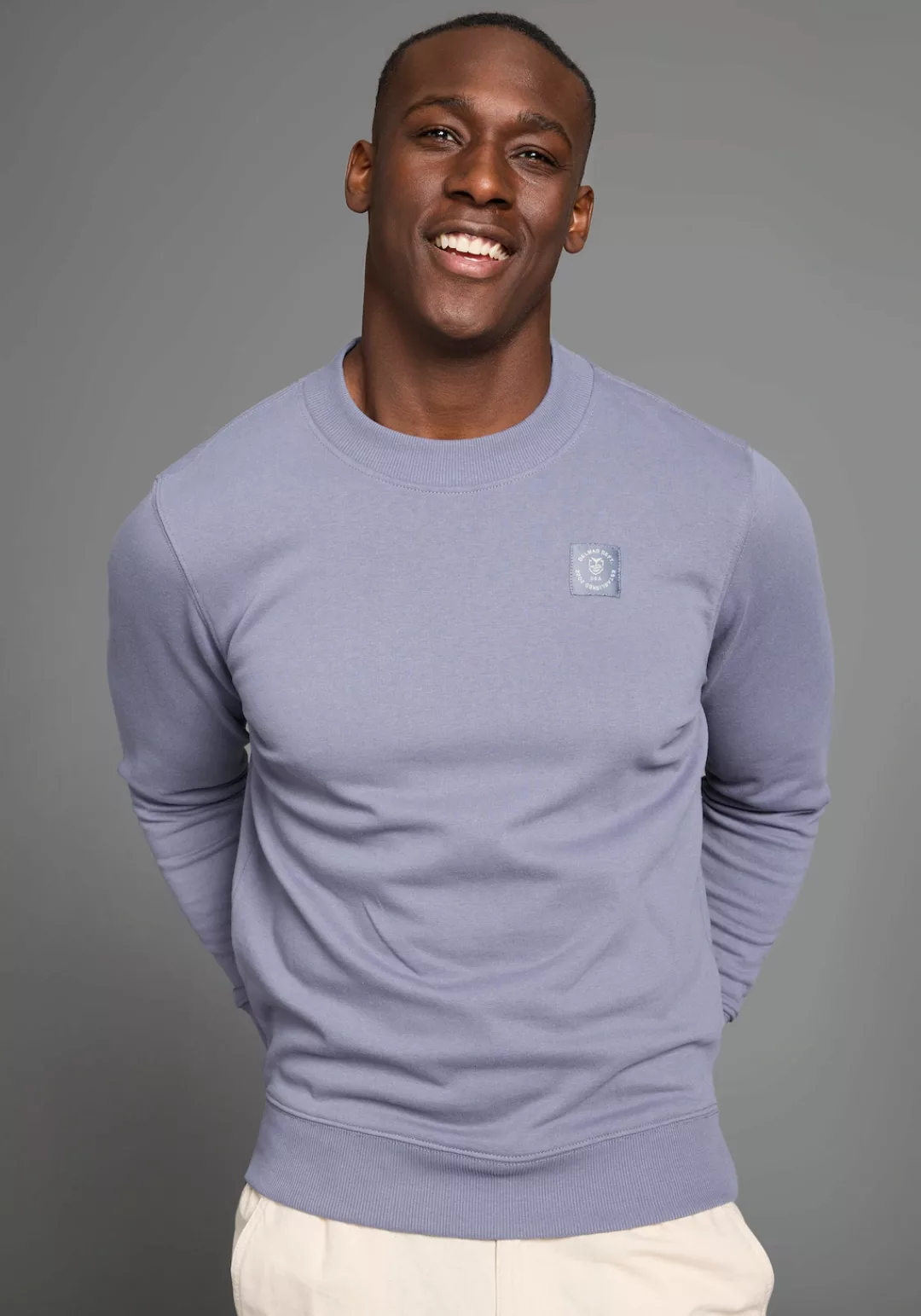 DELMAO Sweatshirt Langarm, Regular Fit, unifarben, Basic-Stil günstig online kaufen