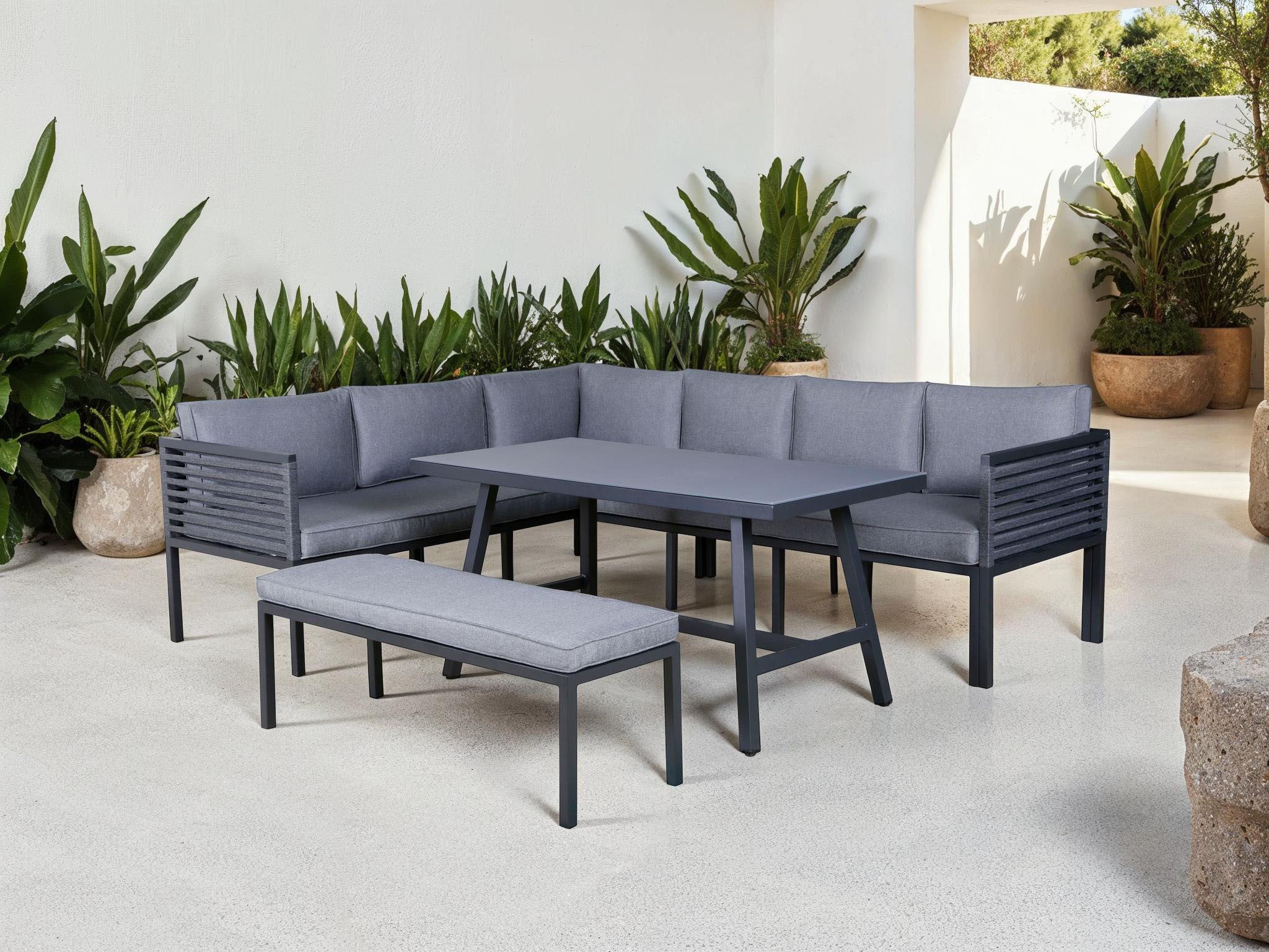 KONIFERA Gartenlounge-Set "Ecklounge "Edessa"", (Set, 14 tlg., 2x 3er Sofa, günstig online kaufen