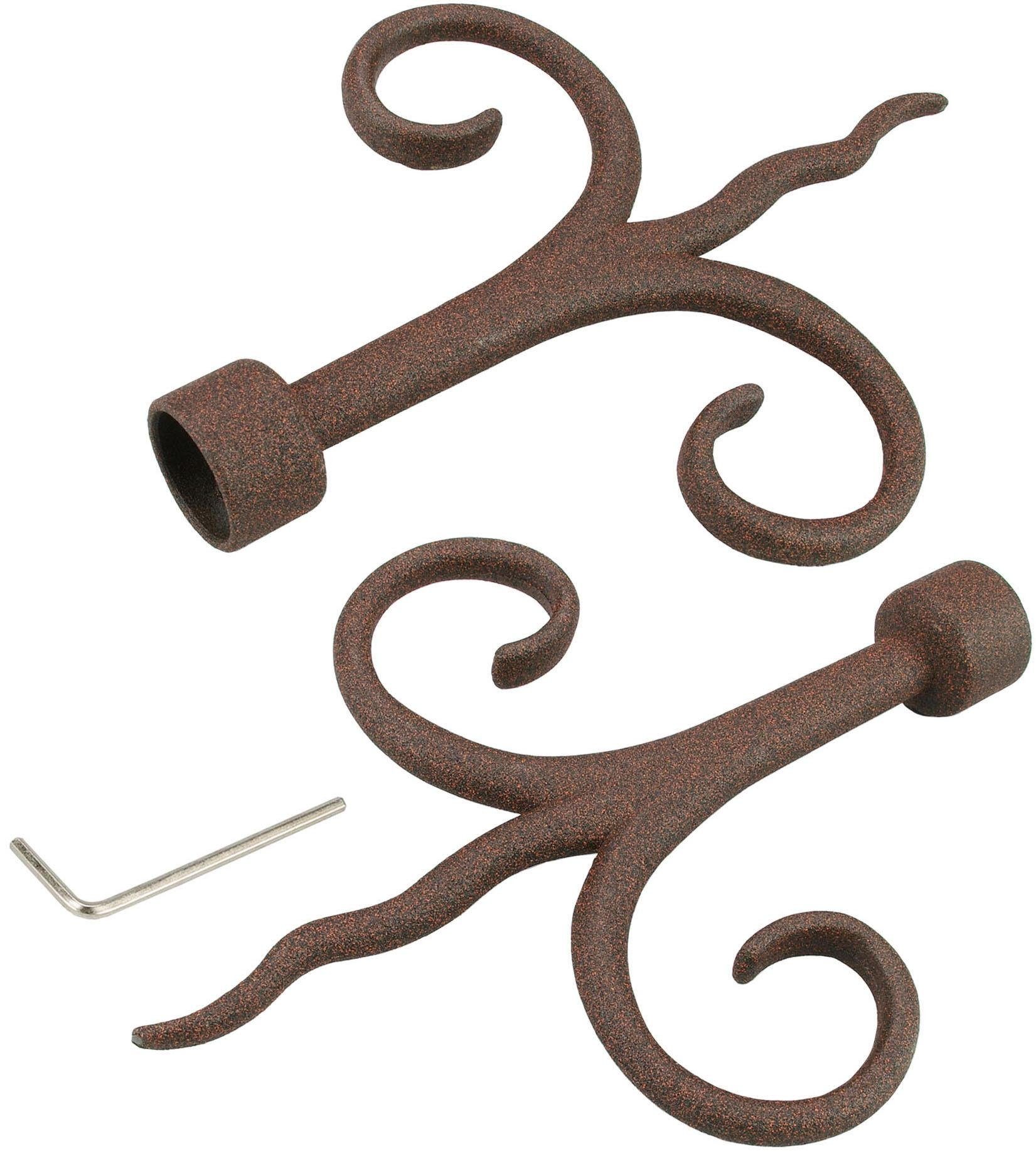 Liedeco Gardinenstangen-Endstück Diana, Gardinen, (Set, 2-St), günstig online kaufen