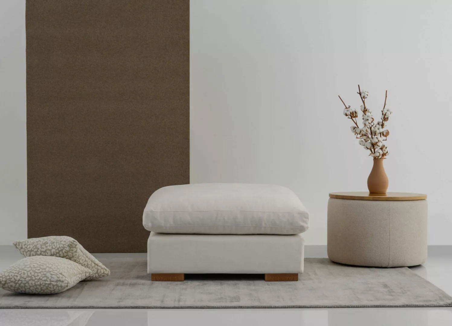 Home affaire Hocker "Comfy", mit Federn und Daunen günstig online kaufen