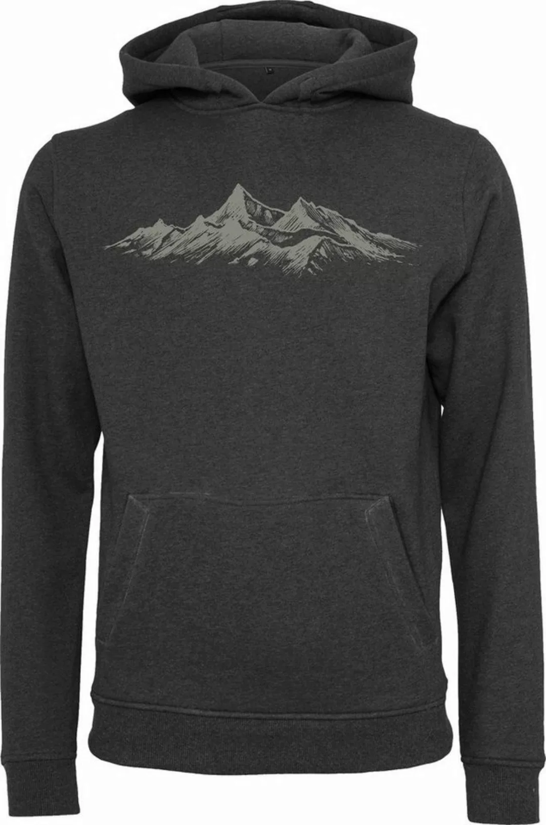 Baddery Kapuzenpullover Hoodie: "Alpengipfel" - Kletter Kleidung Wandern Be günstig online kaufen