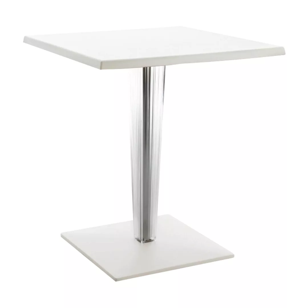Kartell - Top Top Dr. Yes Tisch 60x60cm Gestell quadratisch - weiß/Tischpla günstig online kaufen
