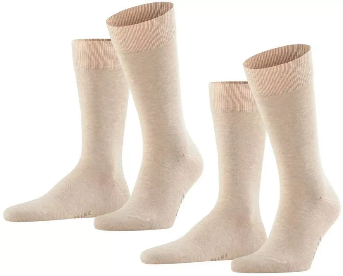 Falke Happy Socken 2 Paar Beige Melange - Größe 43-46 günstig online kaufen