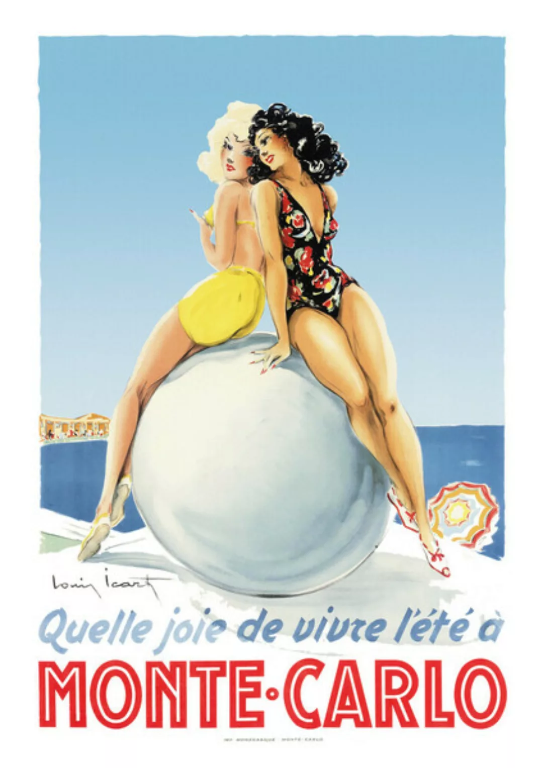 Poster / Leinwandbild - Quelle Joie De Vivre L'été à Monte Carlo günstig online kaufen