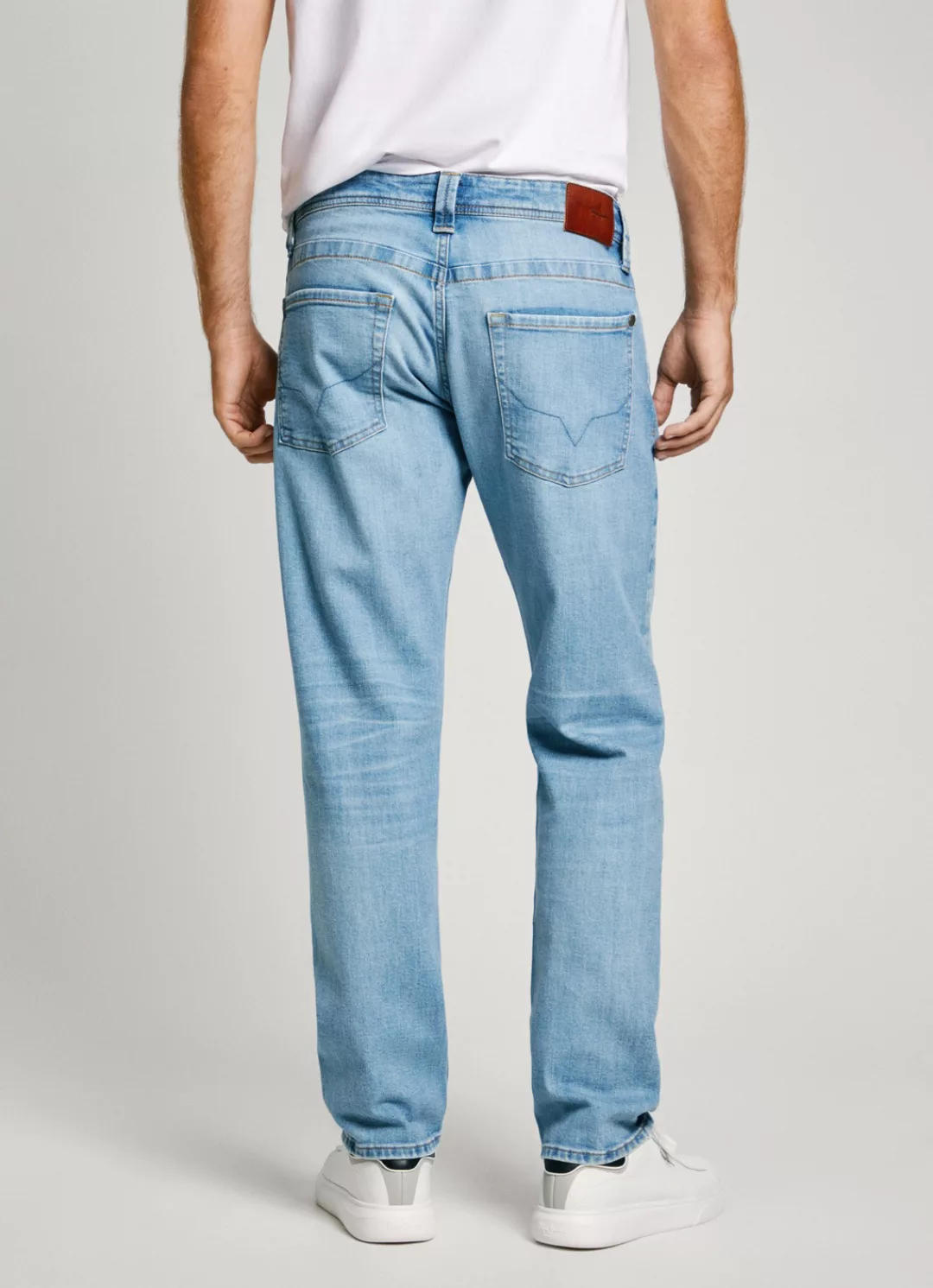 Pepe Jeans Herren Jeans Cash - Regular Fit - Blau - Streaky Stretch Medium günstig online kaufen