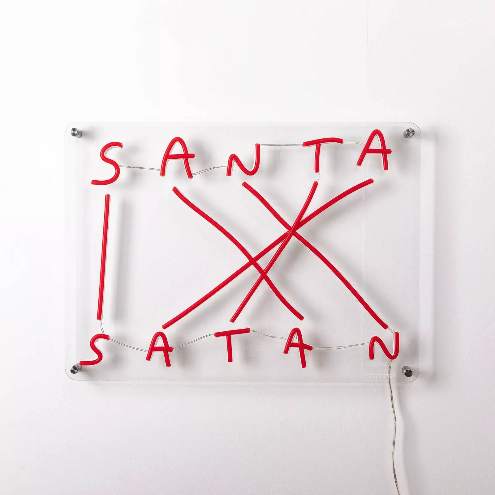 SELETTI Santa-Satan LED-Deko-Wandleuchte, rot günstig online kaufen