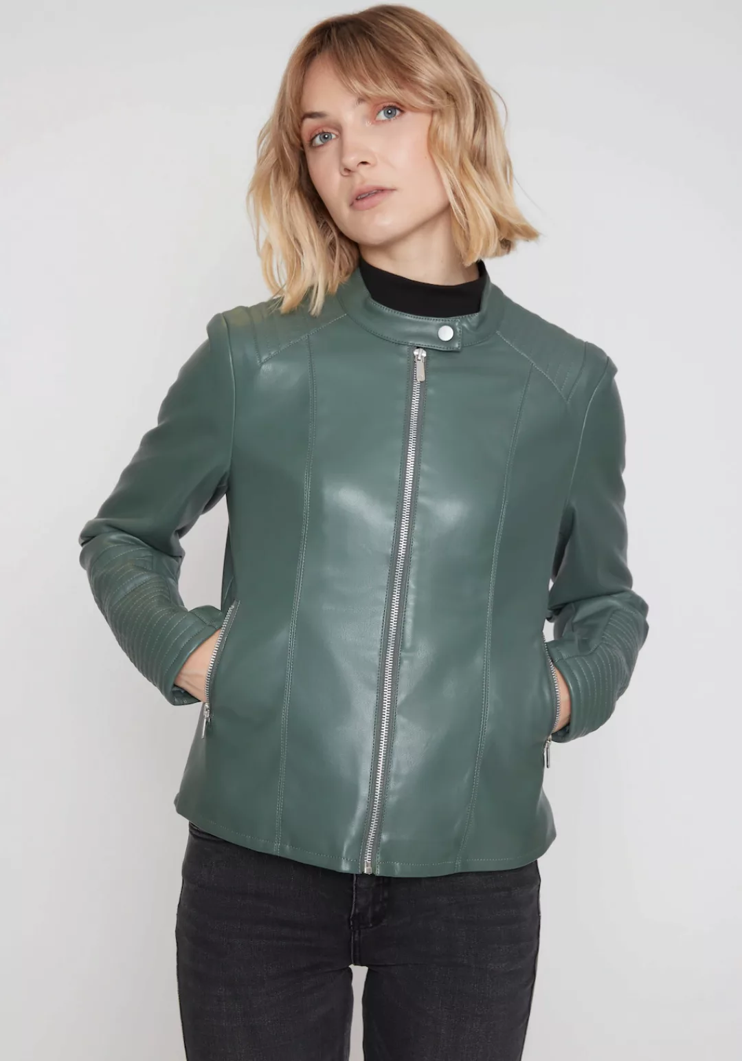 ZABAIONE Lederimitat-Blazer "Jacket Fo44rli" günstig online kaufen