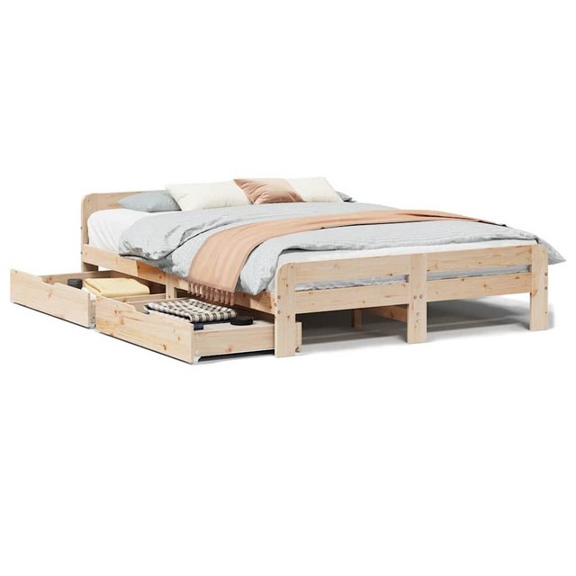 vidaXL Bett, Massivholzbett ohne Matratze 140x190 cm Kiefernholz günstig online kaufen