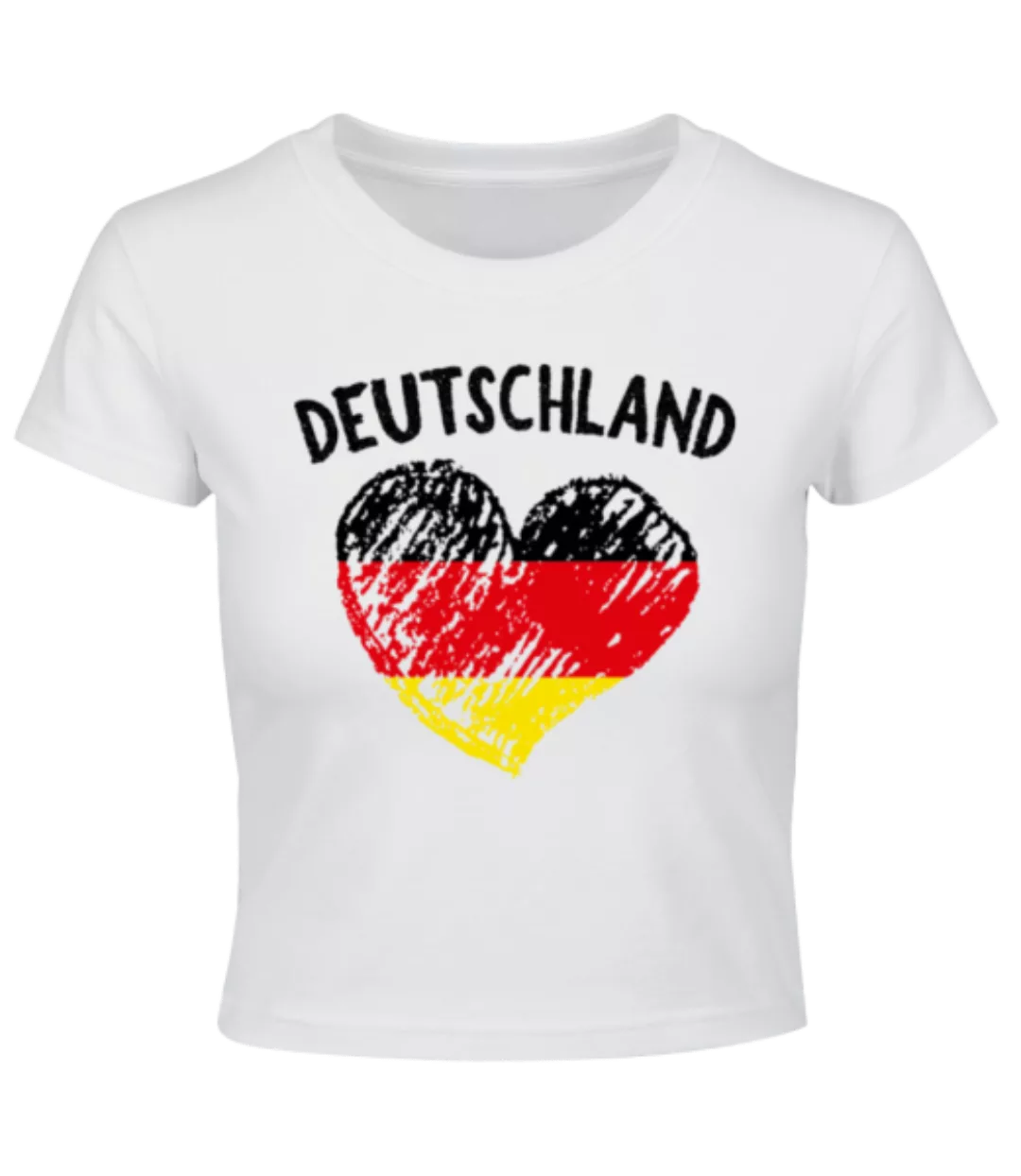 Deutschland Herz Flagge · Crop T-Shirt günstig online kaufen